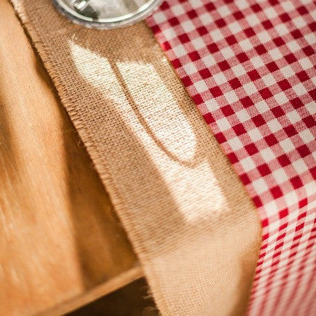 Natúr jutából készült asztali futószalag 30cm x 5m