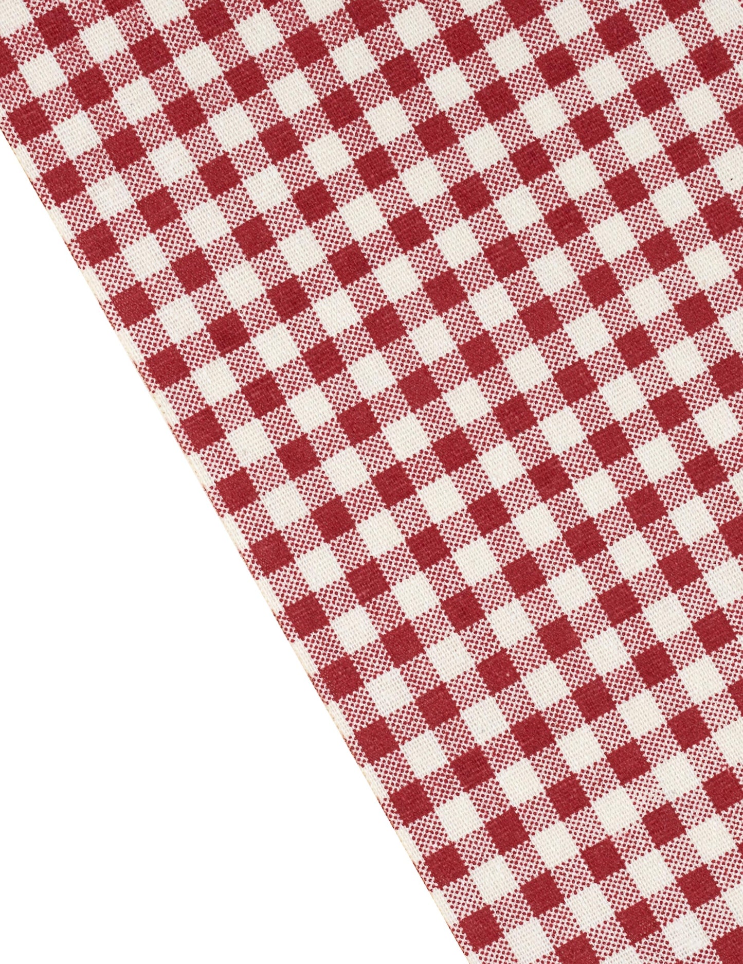 15 kockás vászon asztali futó cm x 5 m piros és fehér csempe