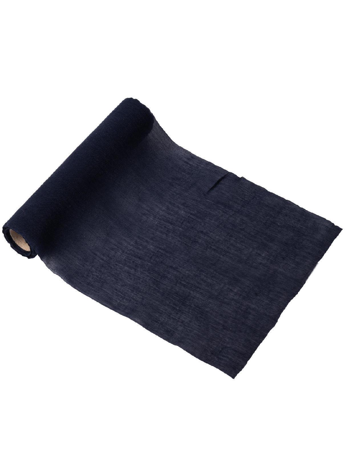 Sötétkék muszlin asztali futó 28 cm 5 méteres esküvői dekoráció