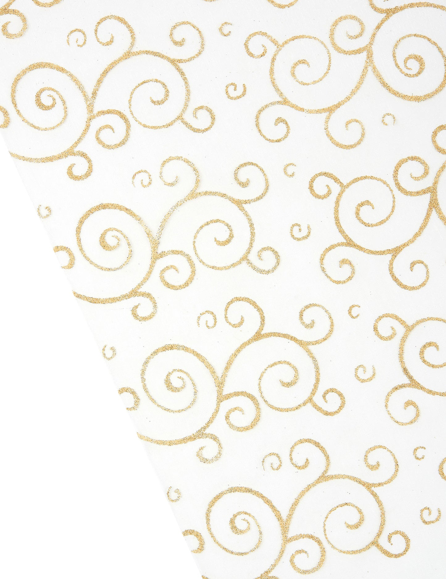 Organza arany asztal flittered arabesques 28 cm x 5 m