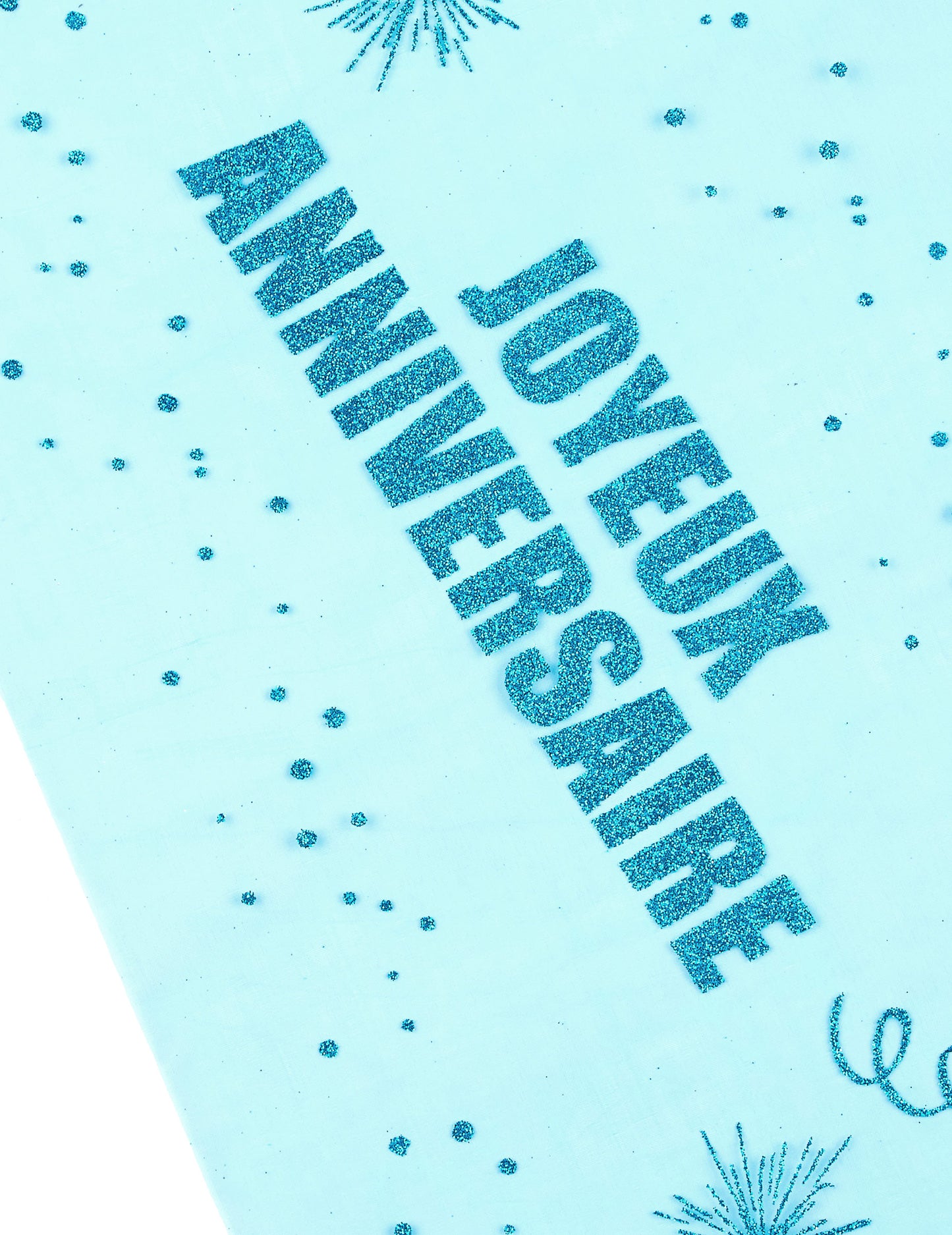 Organza mesék boldog születésnapot türkiz 29 cm x 5 m