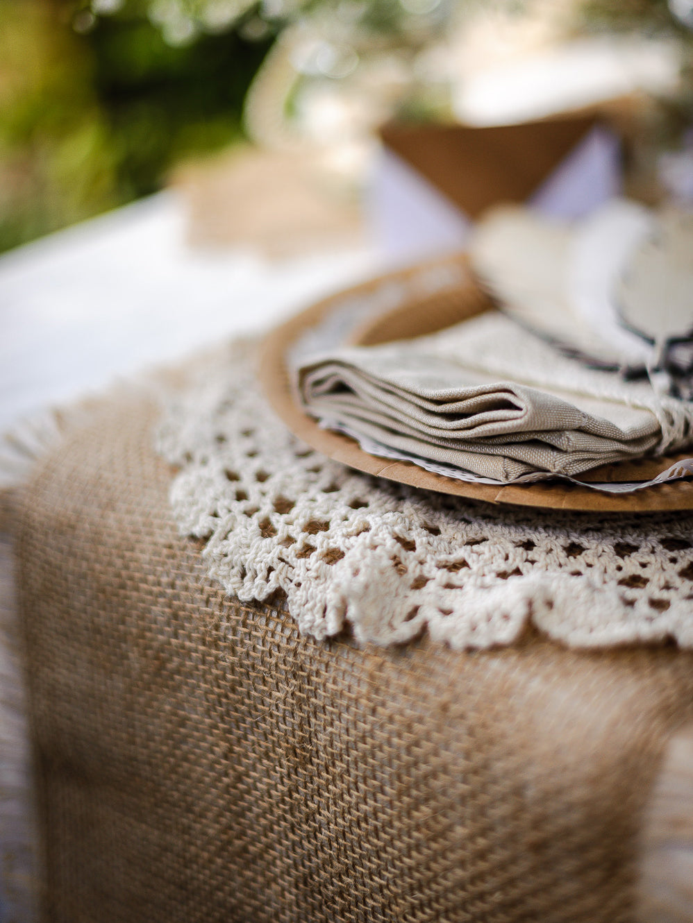 Jute asztal asztallal 30 cm x 5 m -re