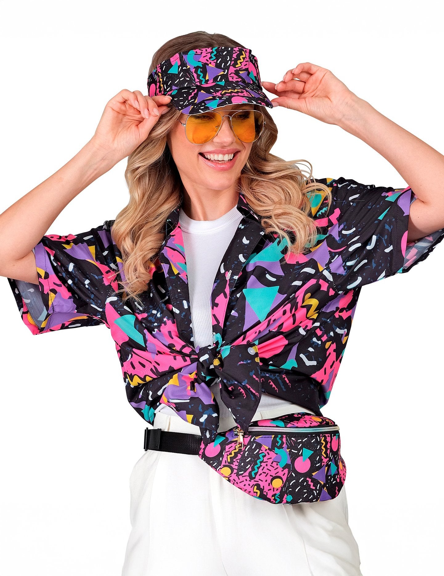 Felnőtt fekete 90 -es évek mintás ing