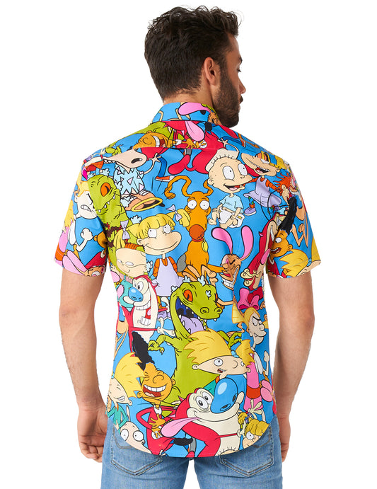 Felnőtt 90-es évekbeli Nickelodeon™ rajzfilmfigurás Opposuits™ póló
