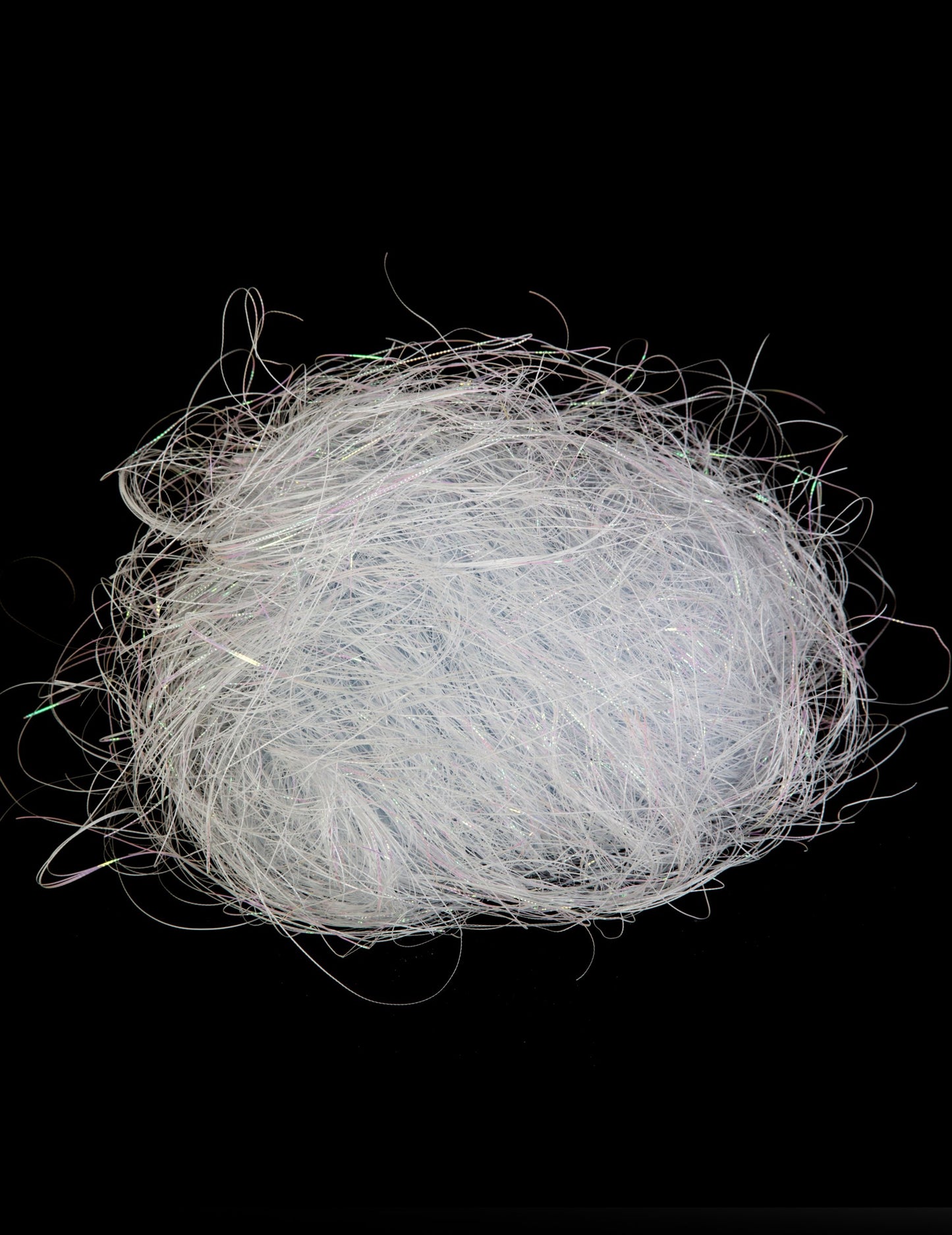 Fehér angyalhajból készült 50 grammos karácsonyfadísz