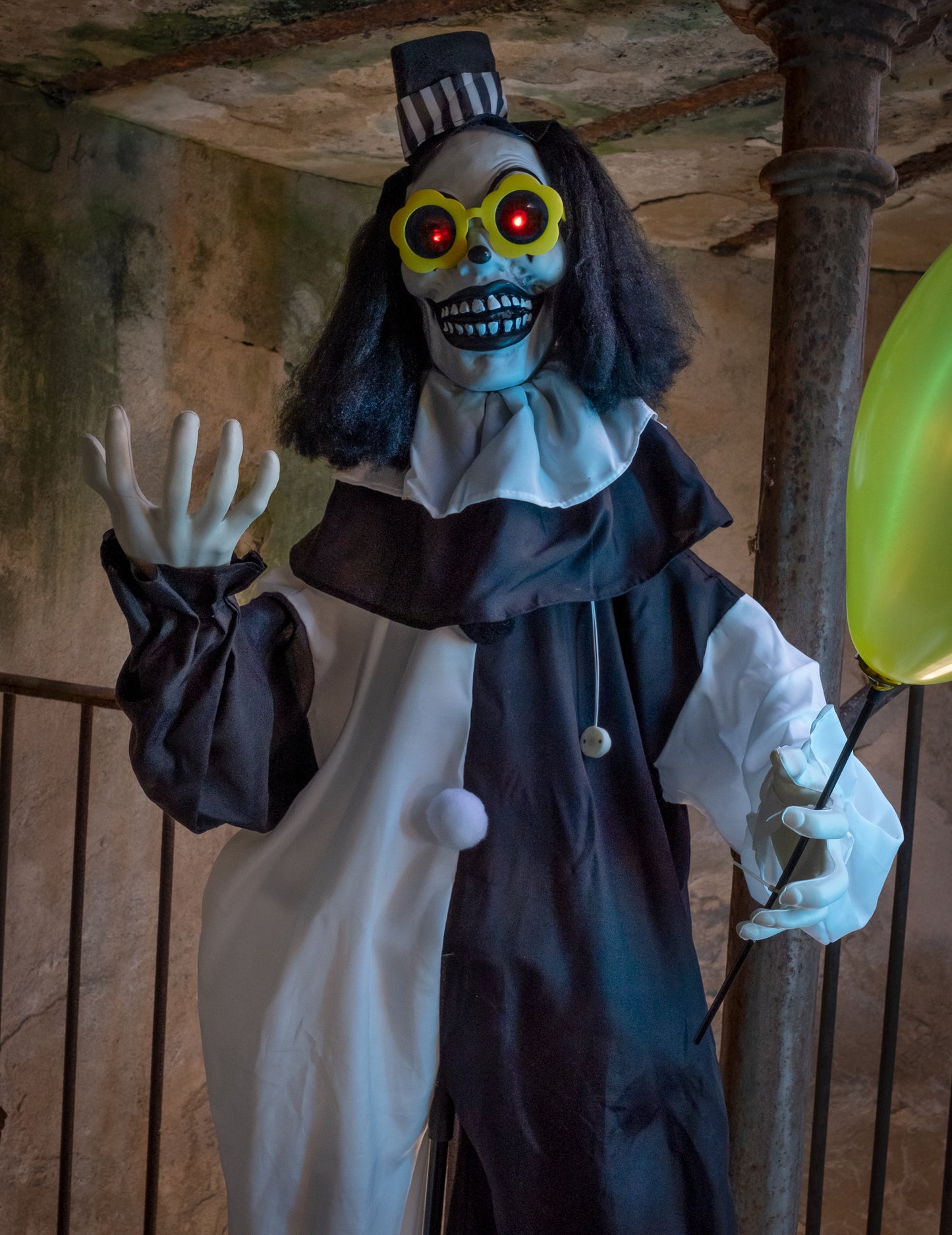 Animált ijesztő bohóc 173 cm