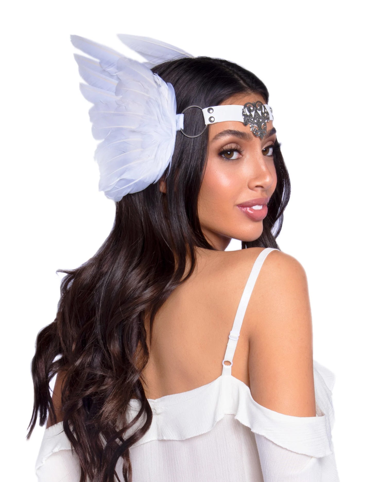 Luxus felnőtt luxus fehér angyal szárnyak sapka