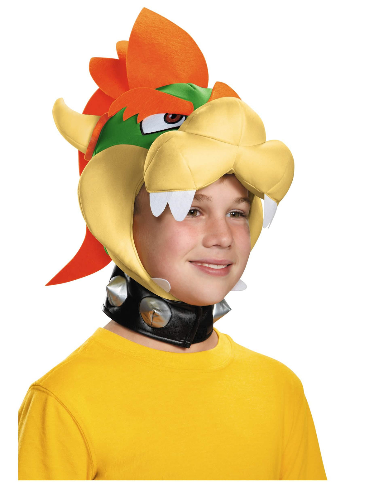 Bowser Nintendo gyermek paróka sárga és narancssárga tüskés gallérral