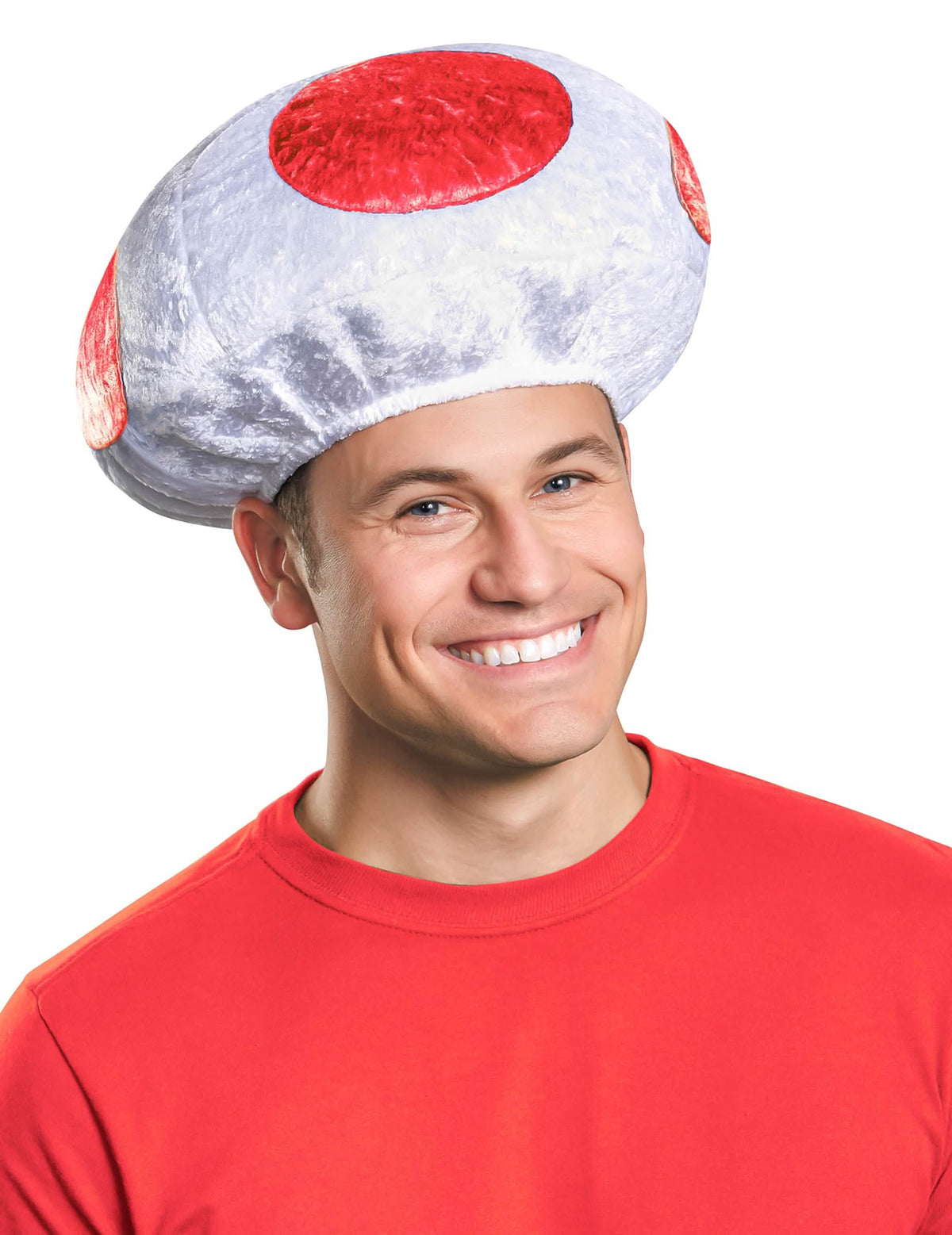 Toad Nintendo® felnőtt fehér, piros pöttyös gomba sapka