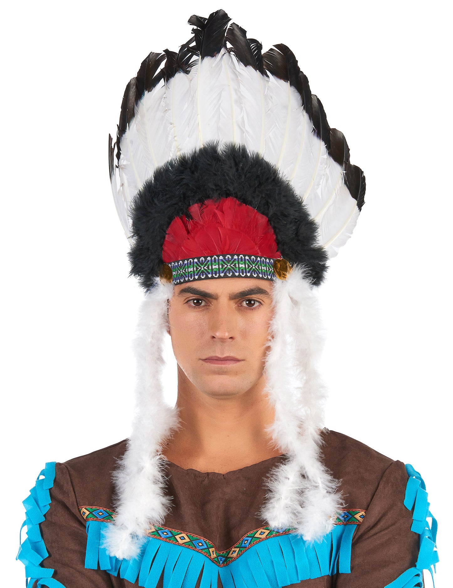 Indiai sapka felnőtt tollakkal