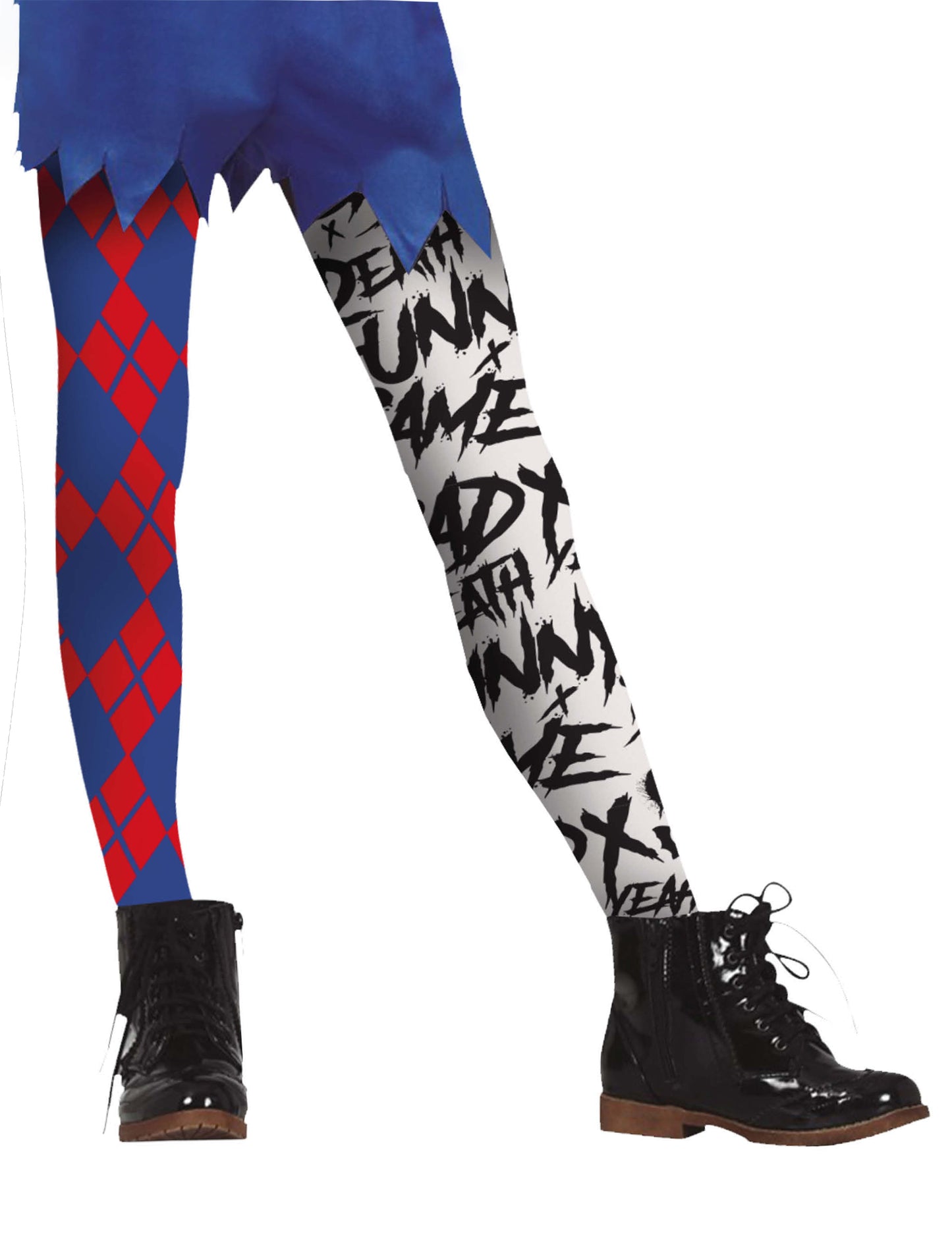 Rosszindulatú gyermek arlequin harisnyanadrág