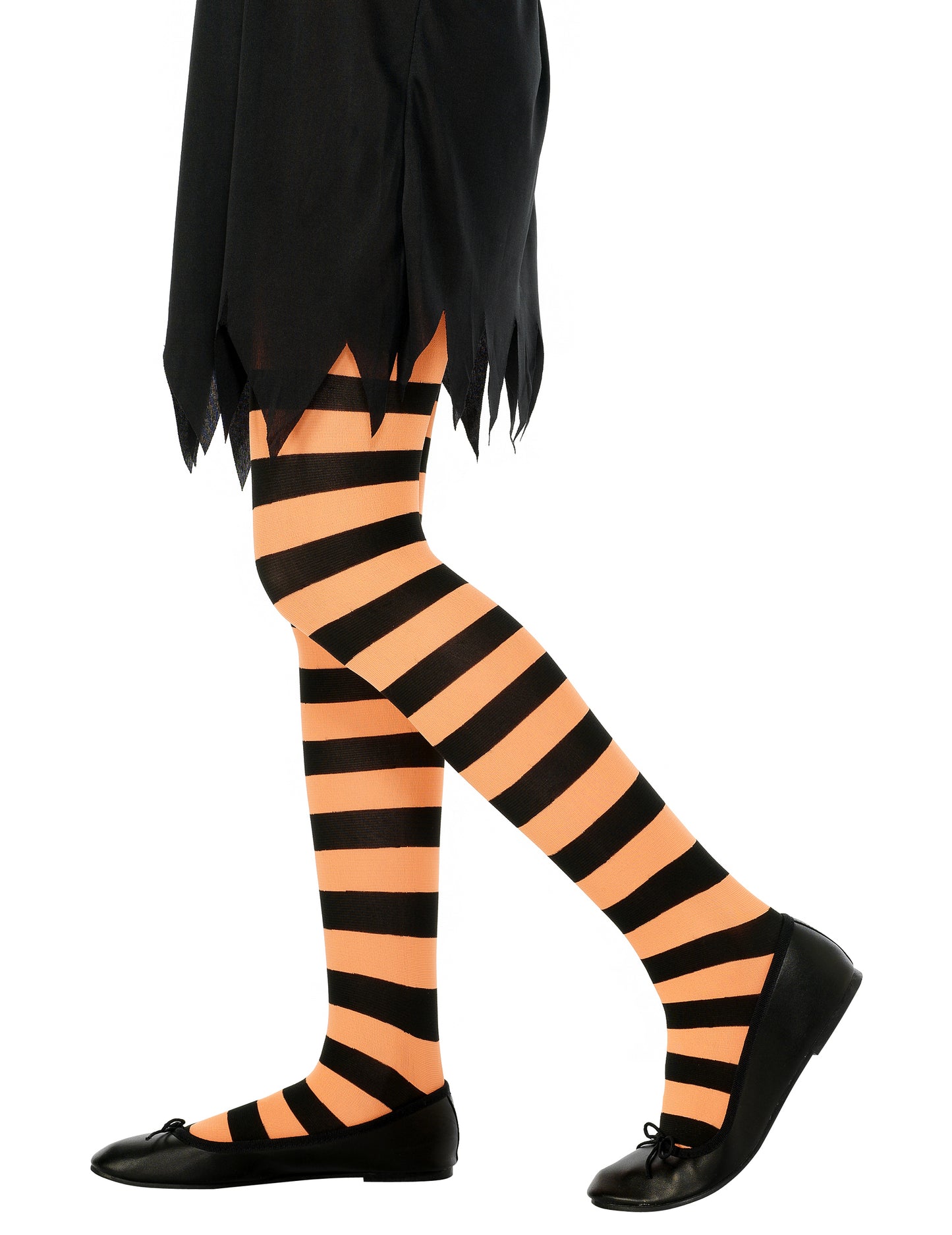 Narancssárga és fekete csíkos harisnya gyerekeknek