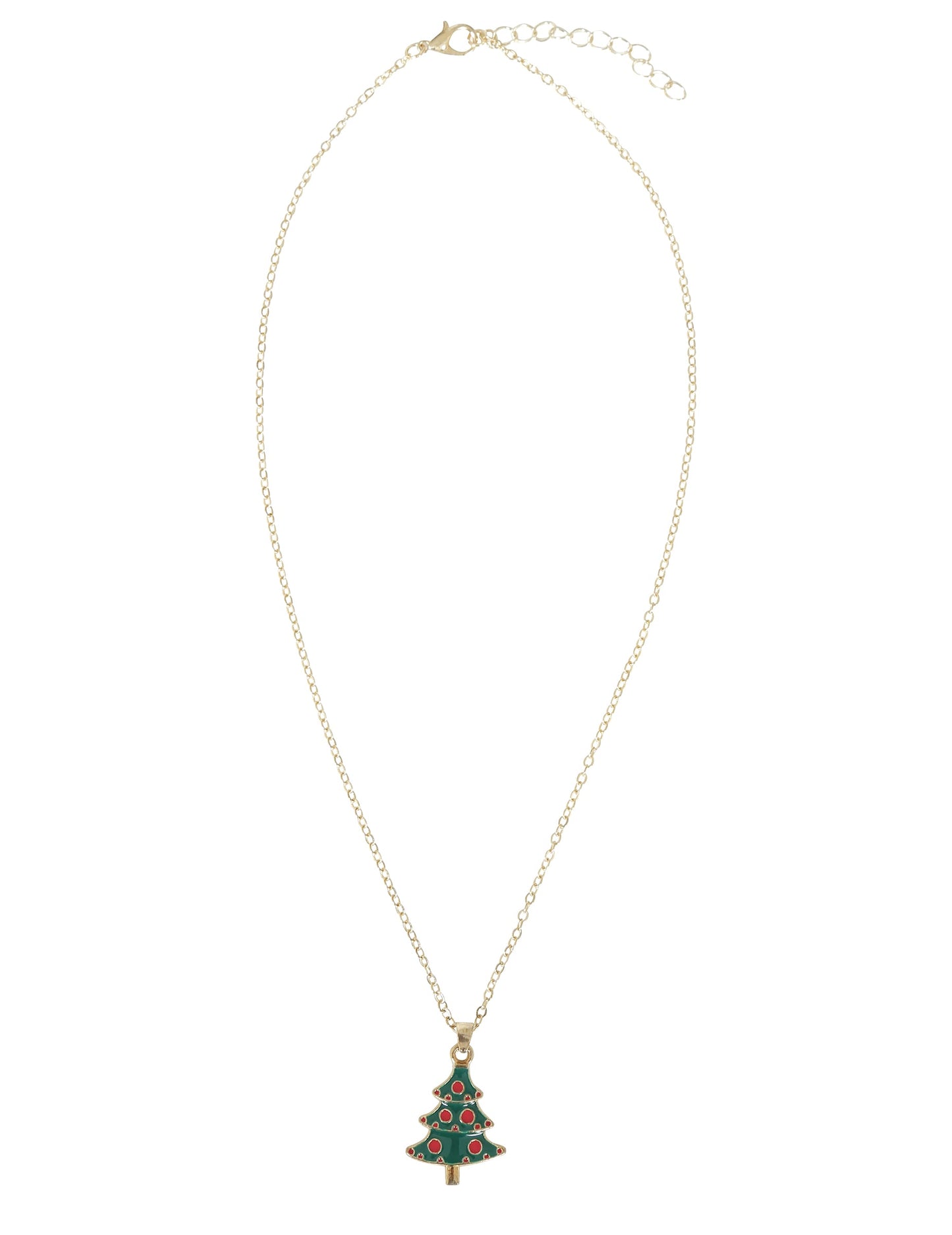 Vue à plat du collier métallique sapin de Noël