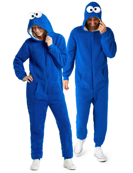 Felnőtt Cookie Monster Sesame Street™ jelmezoverál