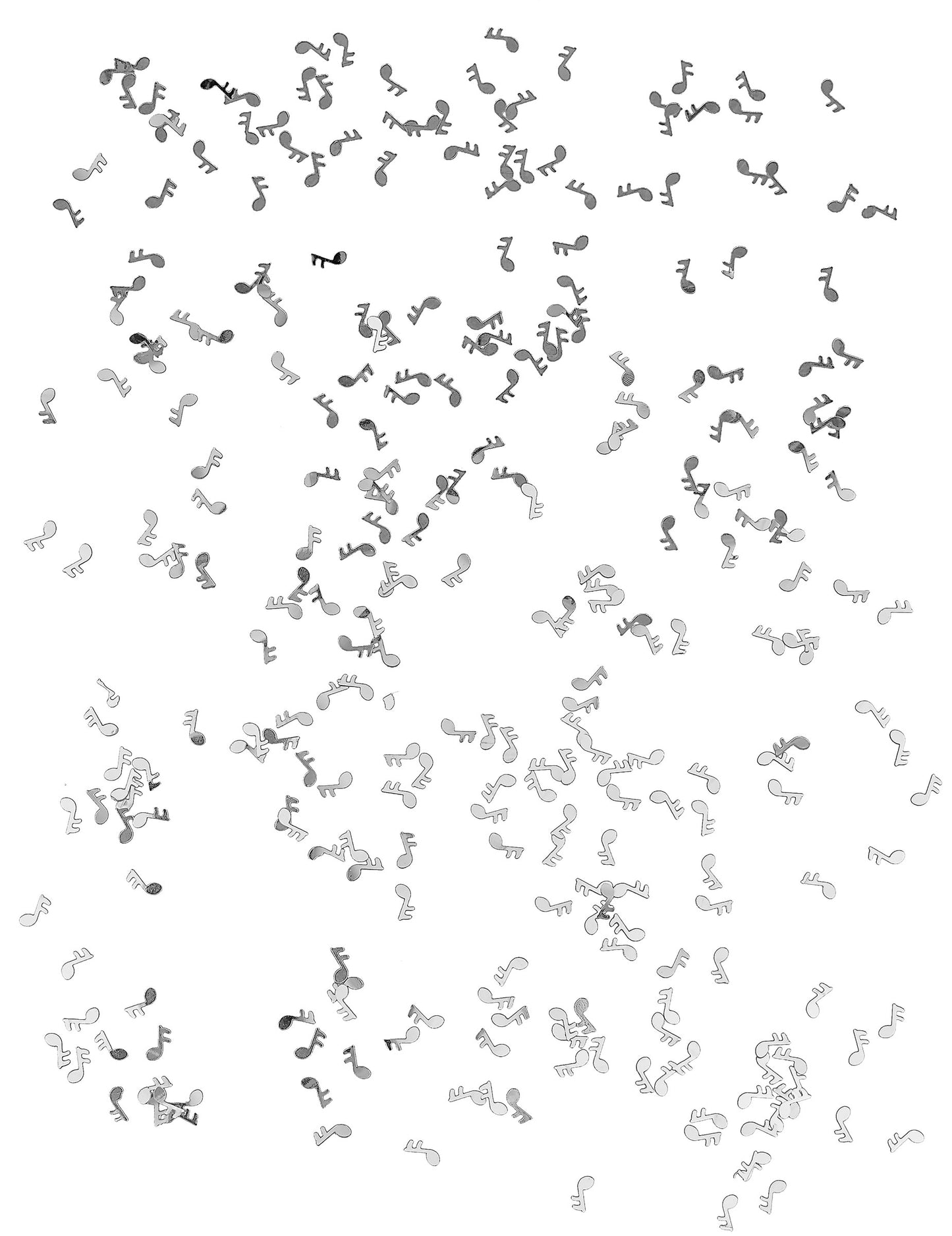 24 ezüst kottaasztal konfetti darab, 10 g, születésnapokra