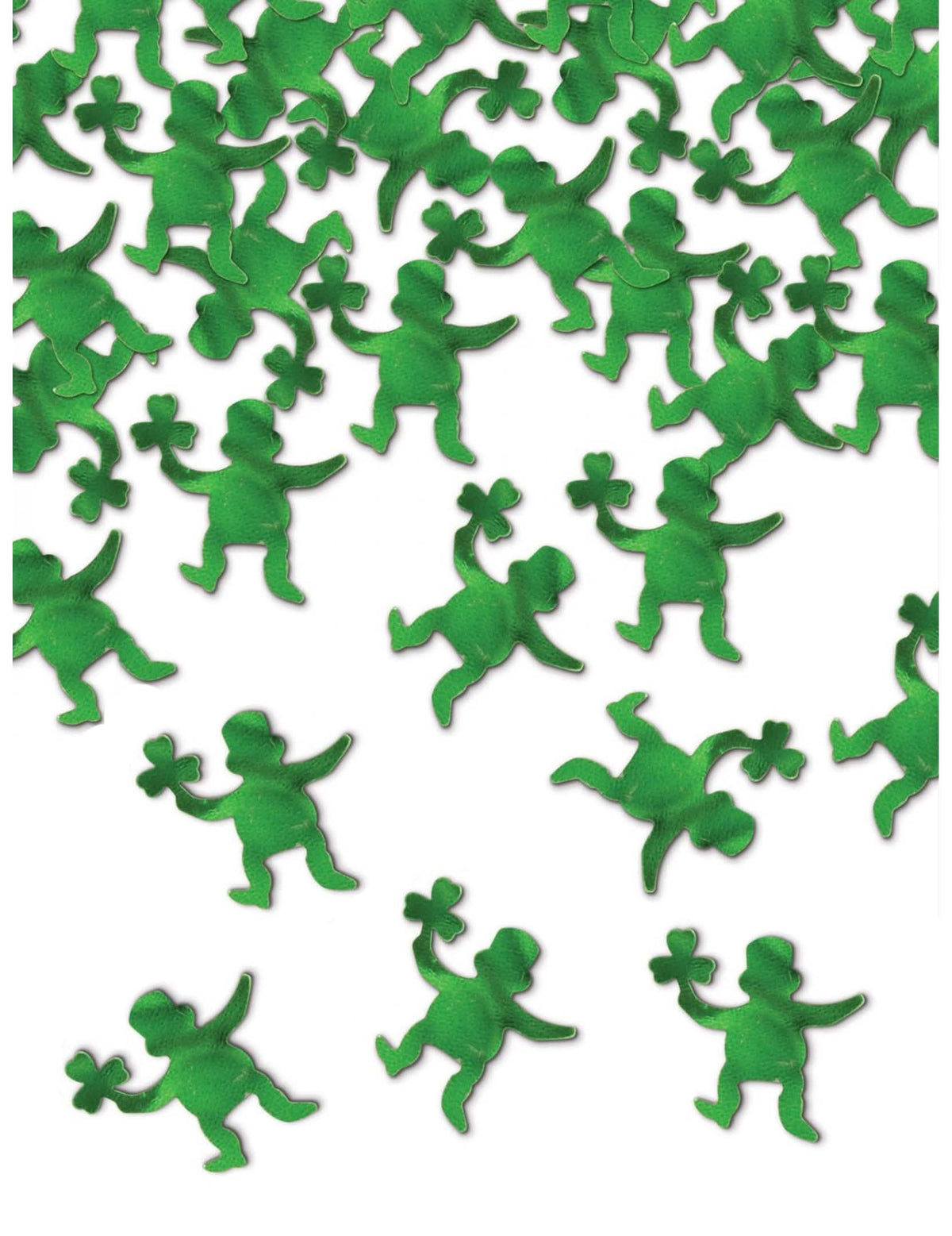 asztali konfetti leprechaun partihoz fémes zöld