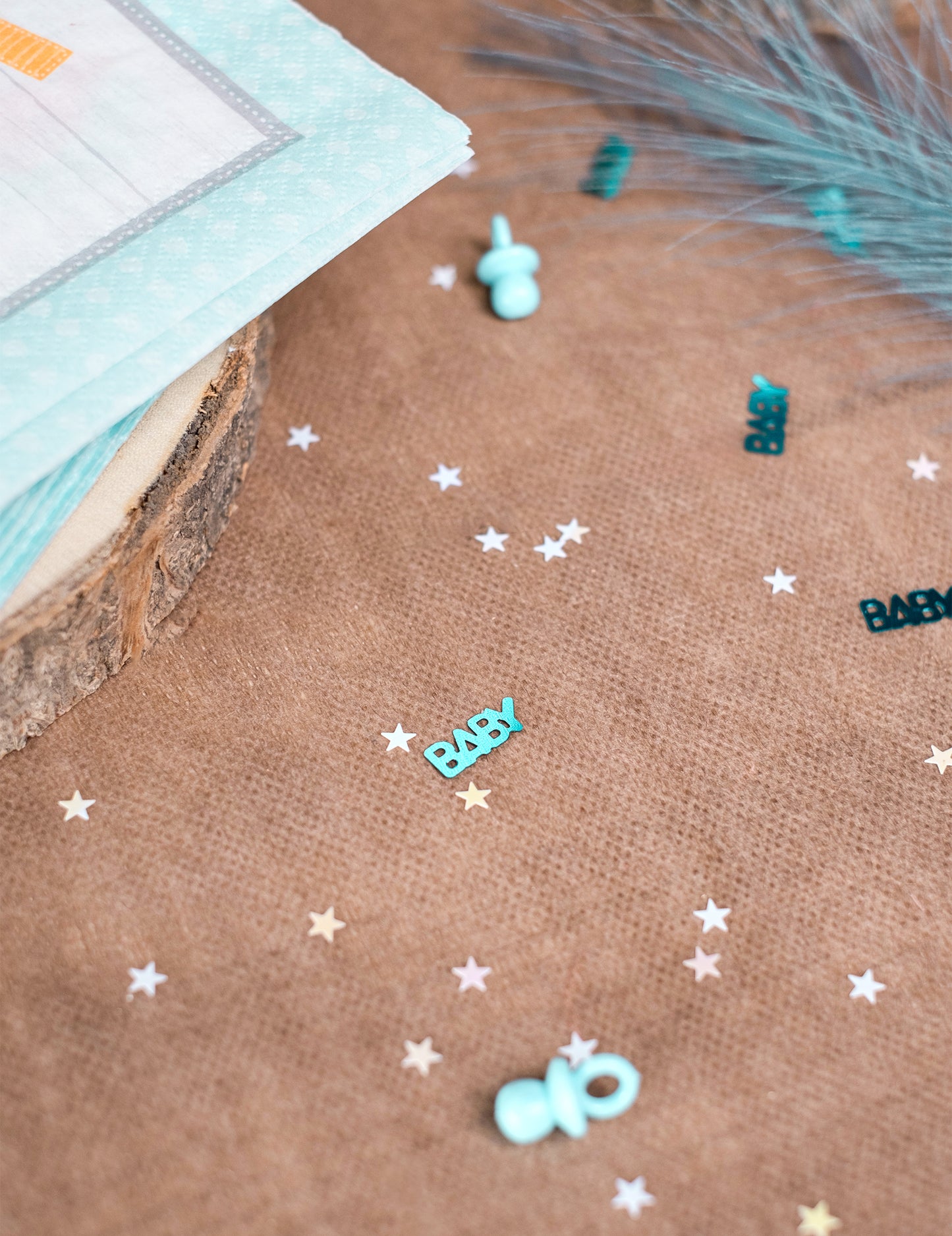 Baby kék cumi konfetti 14 g baby shower-re