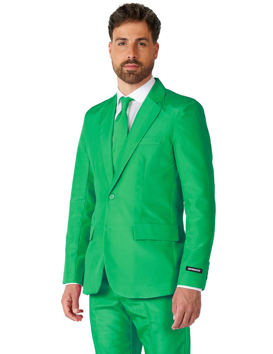 Mr. Solid zöld öltöny férfiaknak Suitmeister™