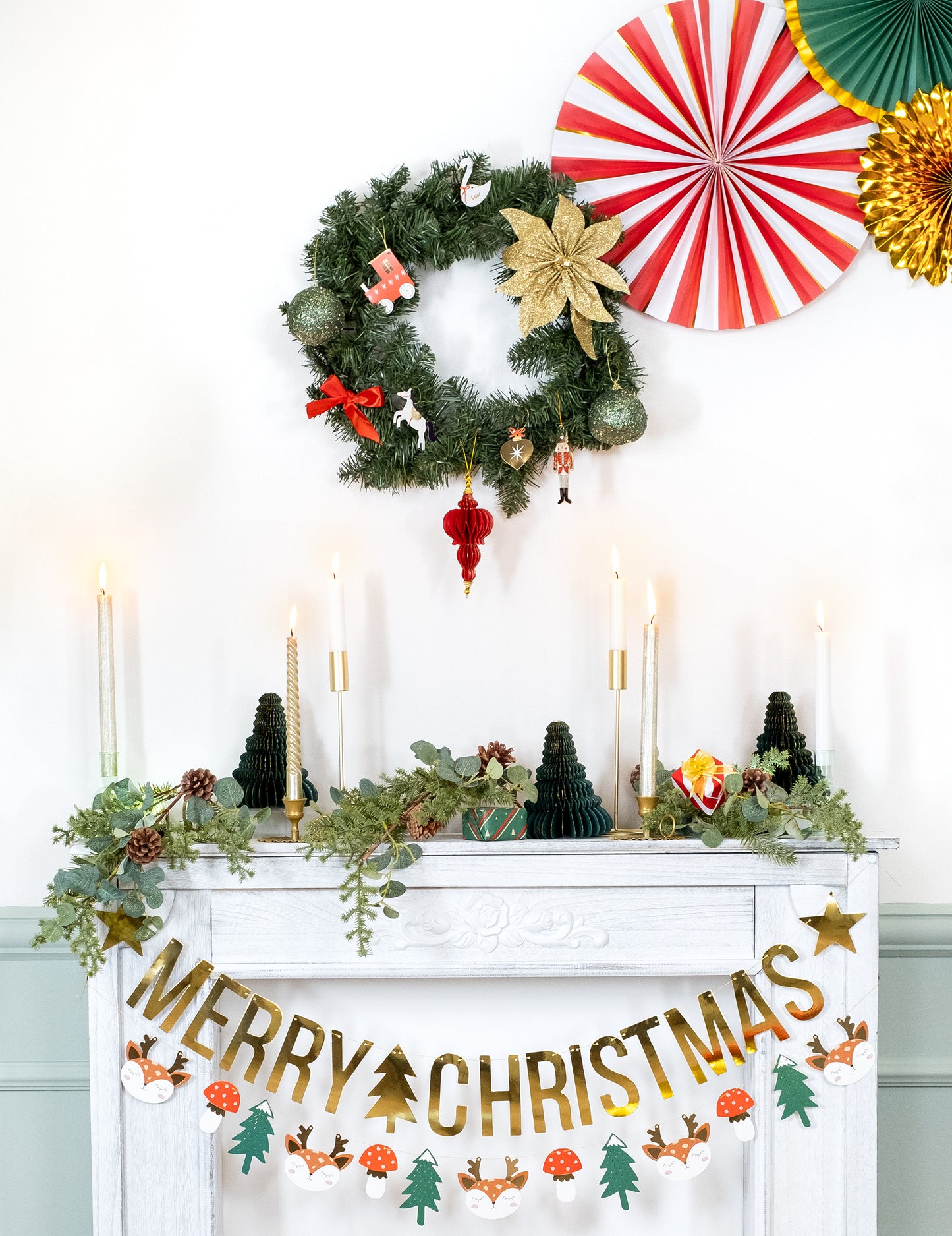 Műfenyő koszorú zöld 40 cm