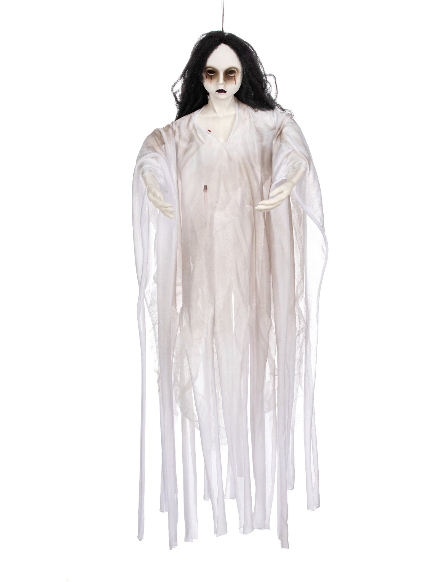 Világító fehér hölgy lógó dekoráció 90 cm -es halloween