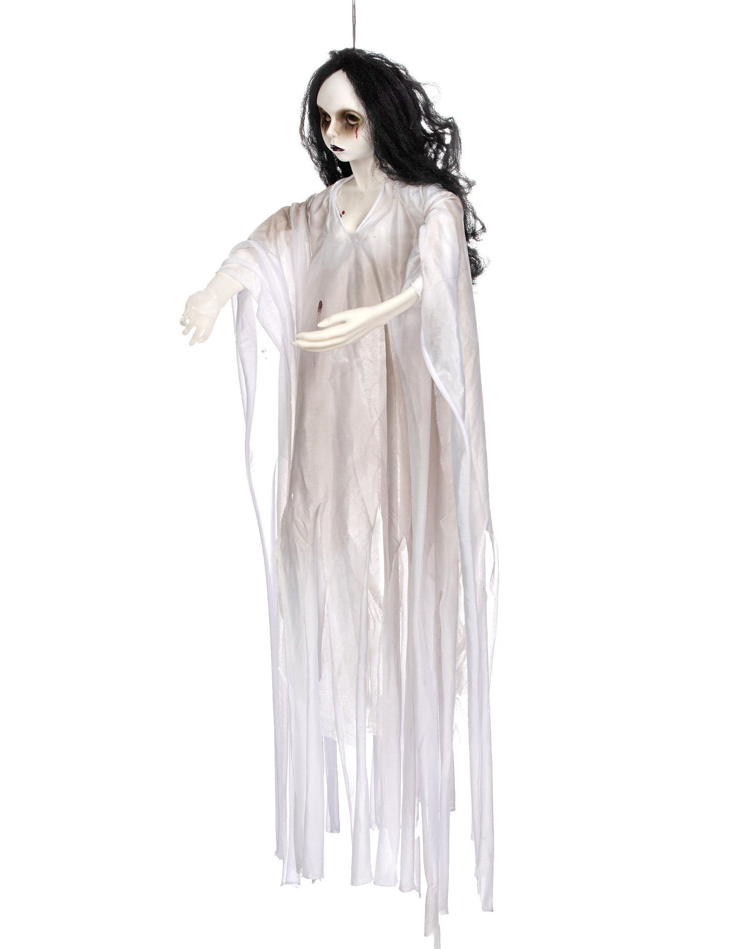 Világító fehér hölgy lógó dekoráció 90 cm -es halloween