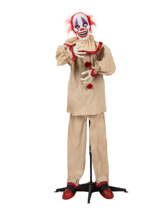 Vue d'ensemble sur pied de la décoration animée Clown Effrayant