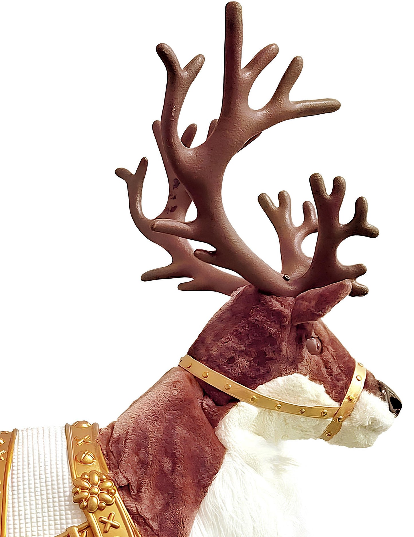 Animált karácsonyi rénszarvas dekoráció hanggal és mozgással 143 cm