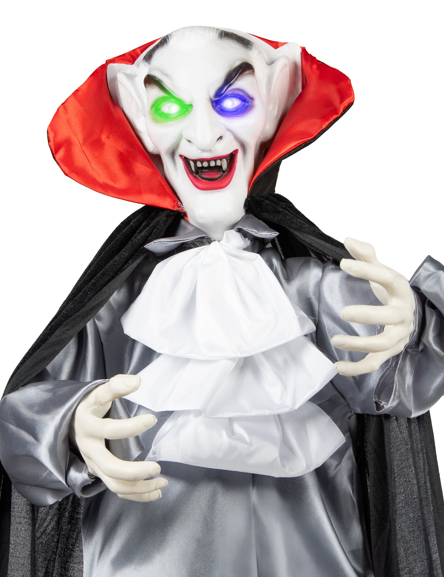 Animált hang- és könnyű dekorációs vámpír mosolyogva 165 cm