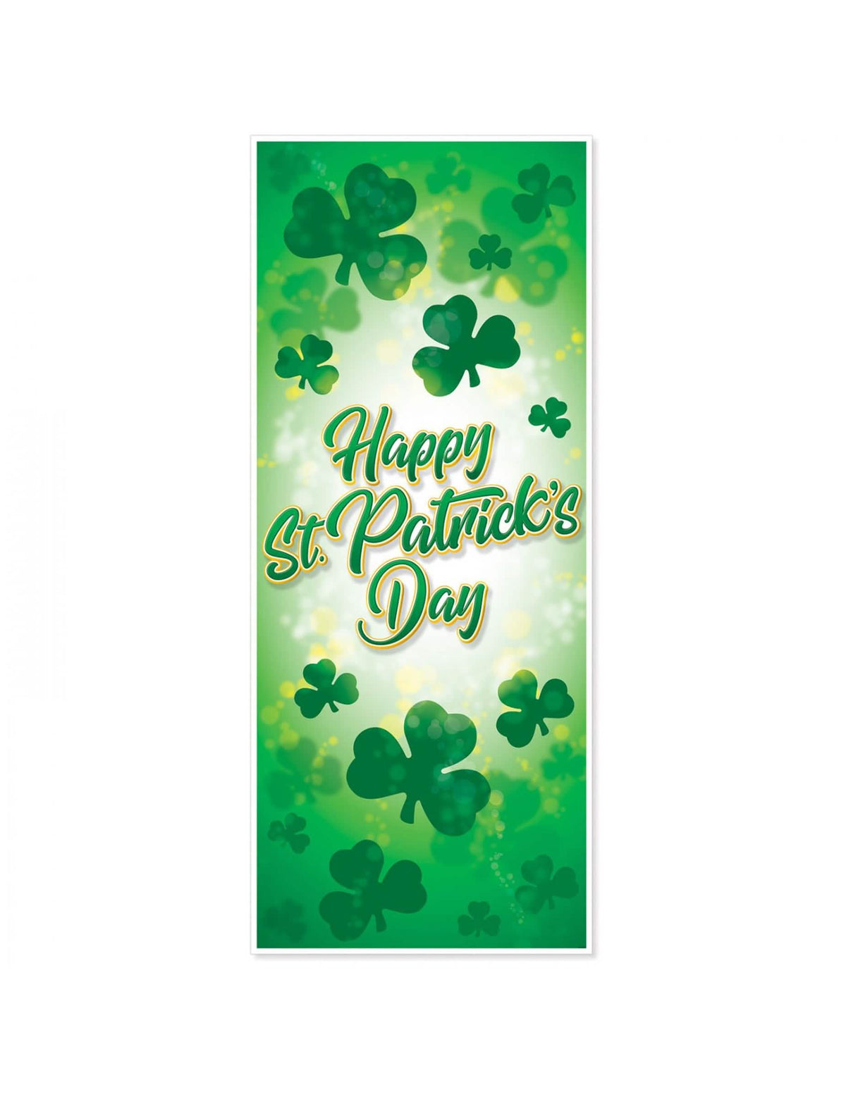 Zöld Happy St Patrick's Day ajtódísz lóherekkel