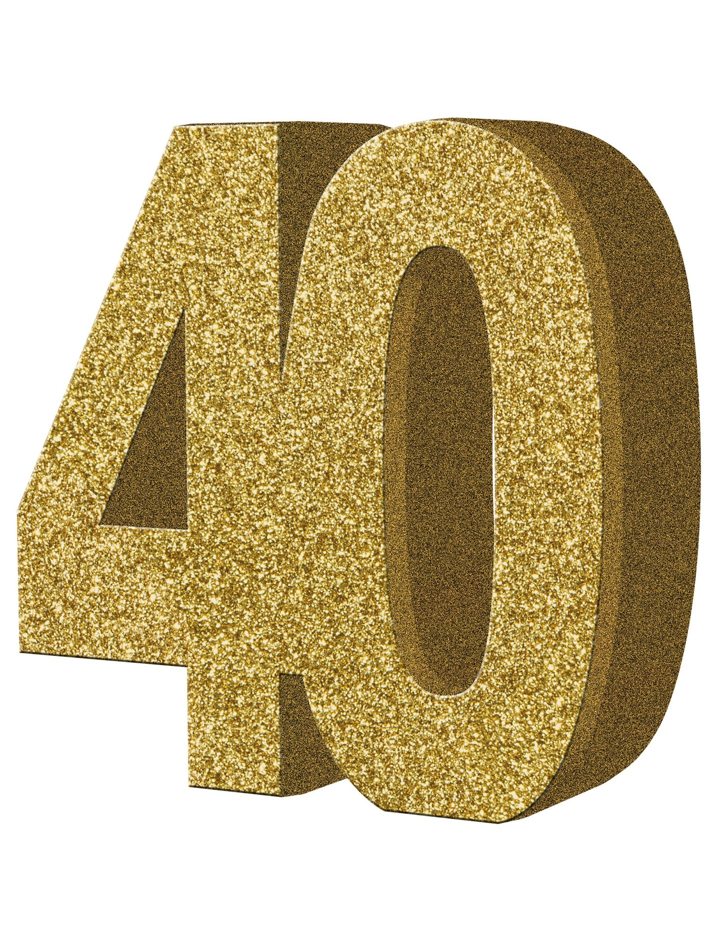 Décoration de table 40 ans pour anniversaire dorée pailletée