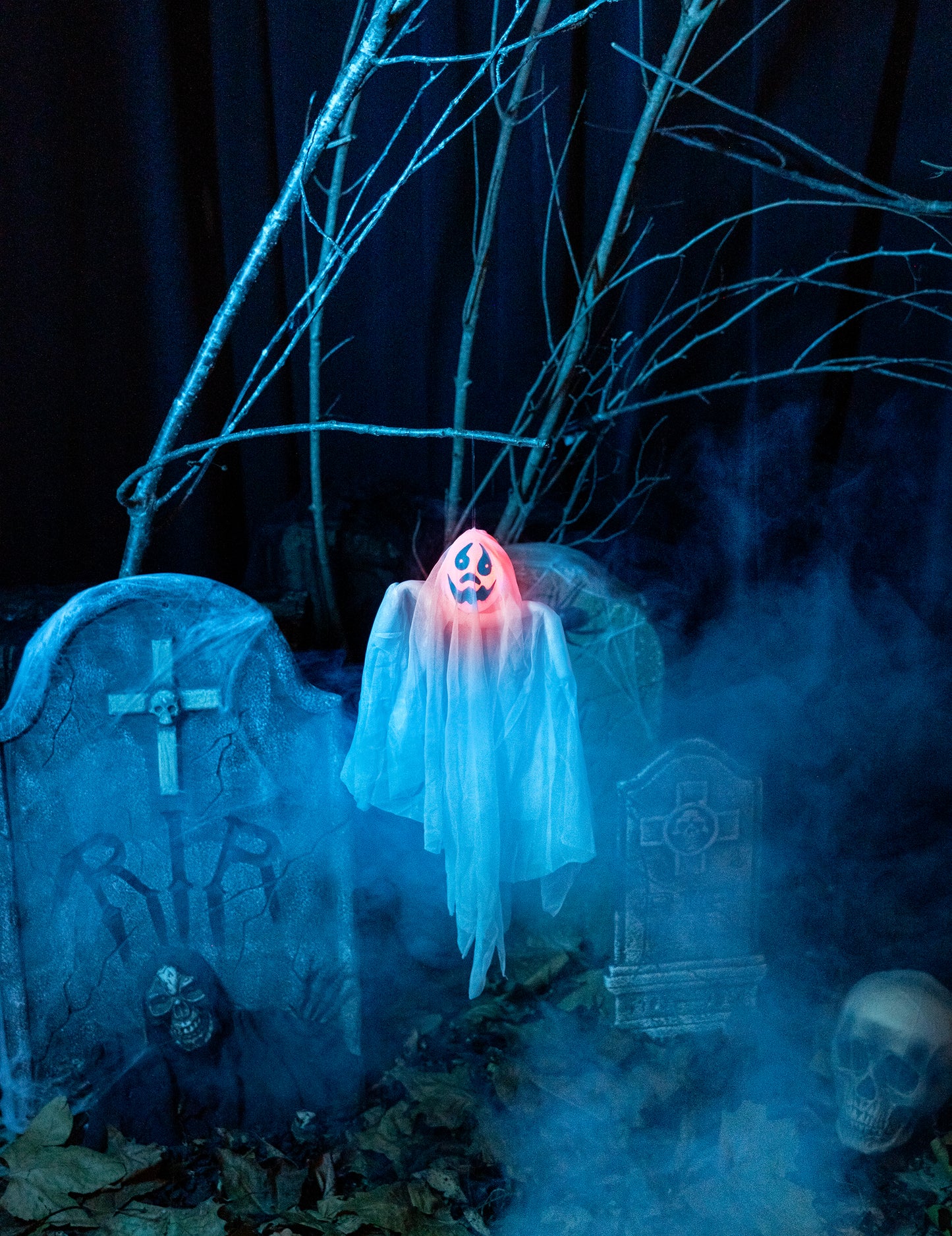 Halloween könnyű szellem dekoráció 50 cm