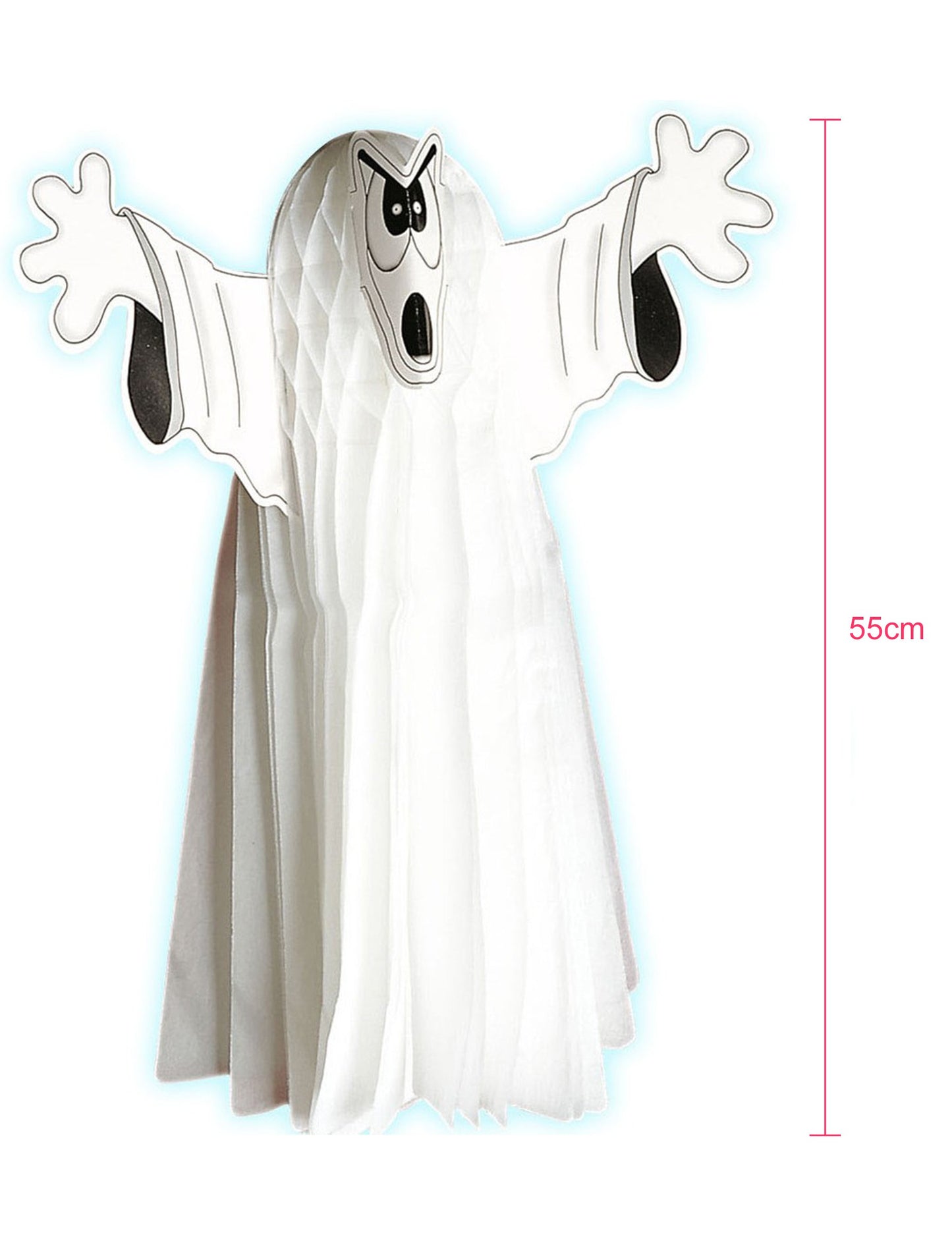 Foszforeszkáló szellem dekoráció 55 cm Halloween