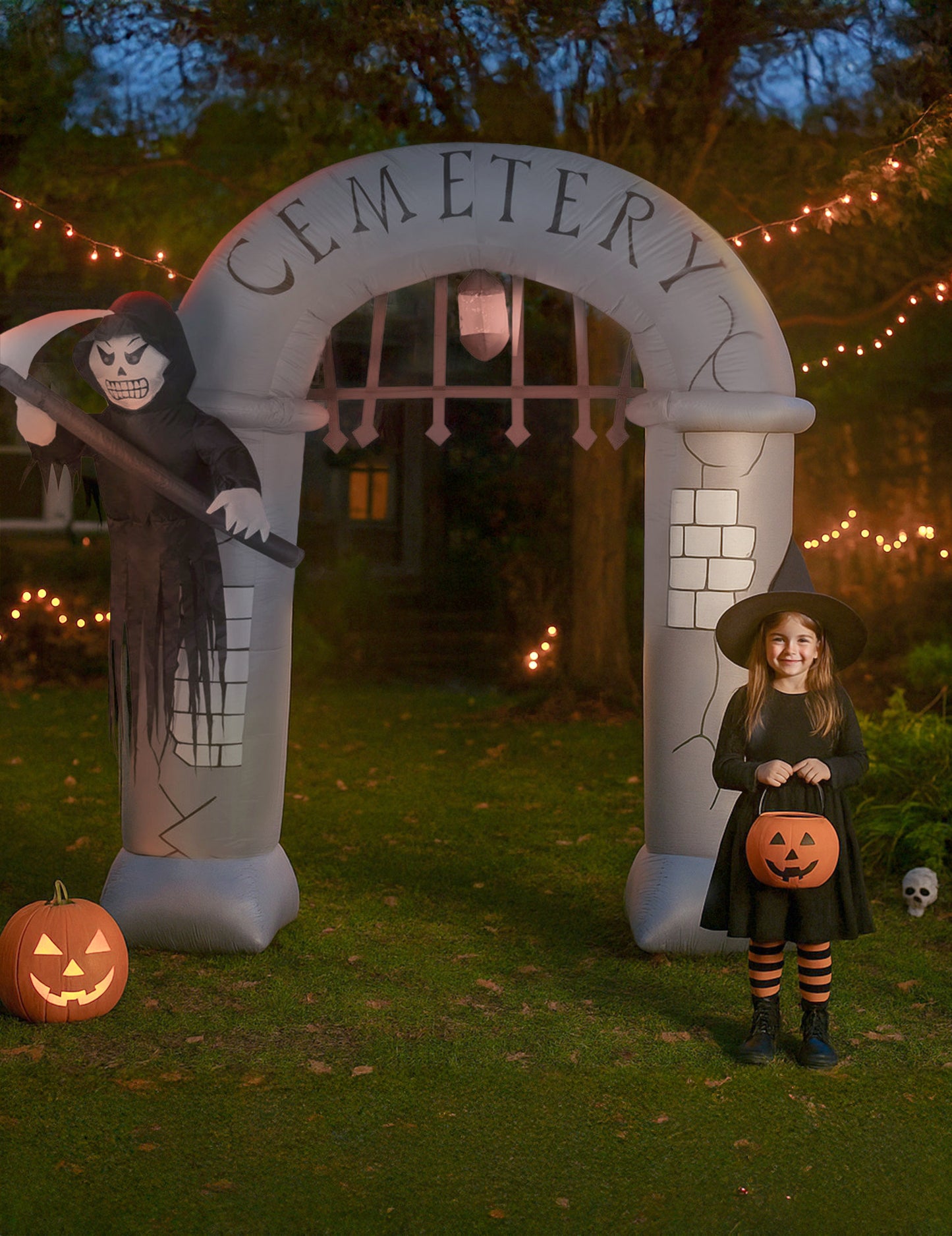 Felfújható dekorációs temető bejárata 240 cm
