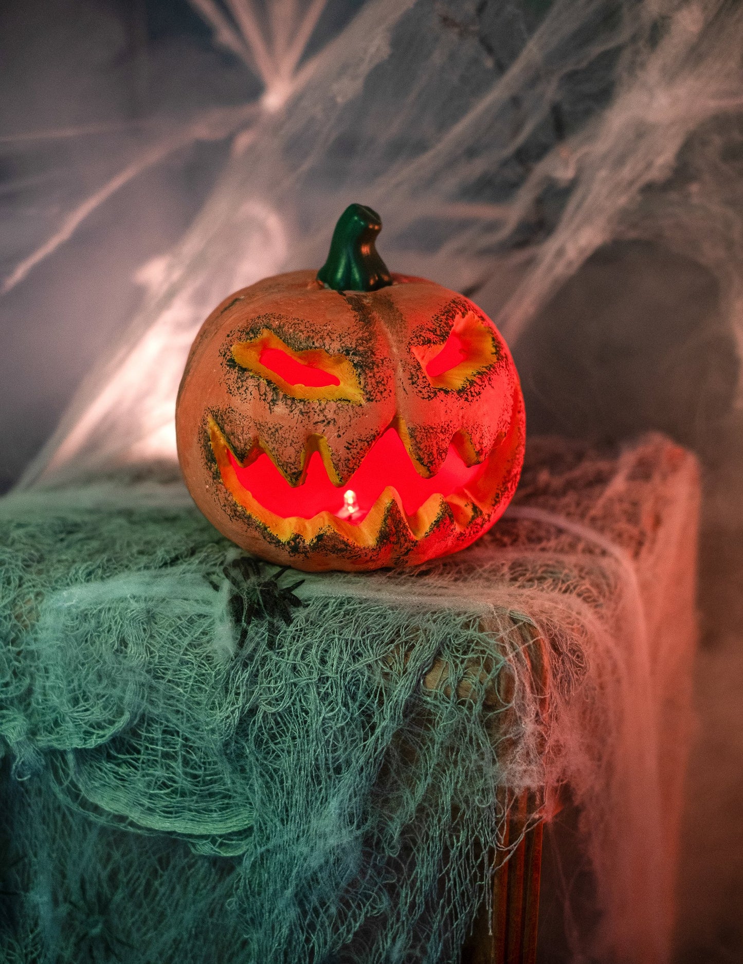 Halloween tök dekoráció 16 cm