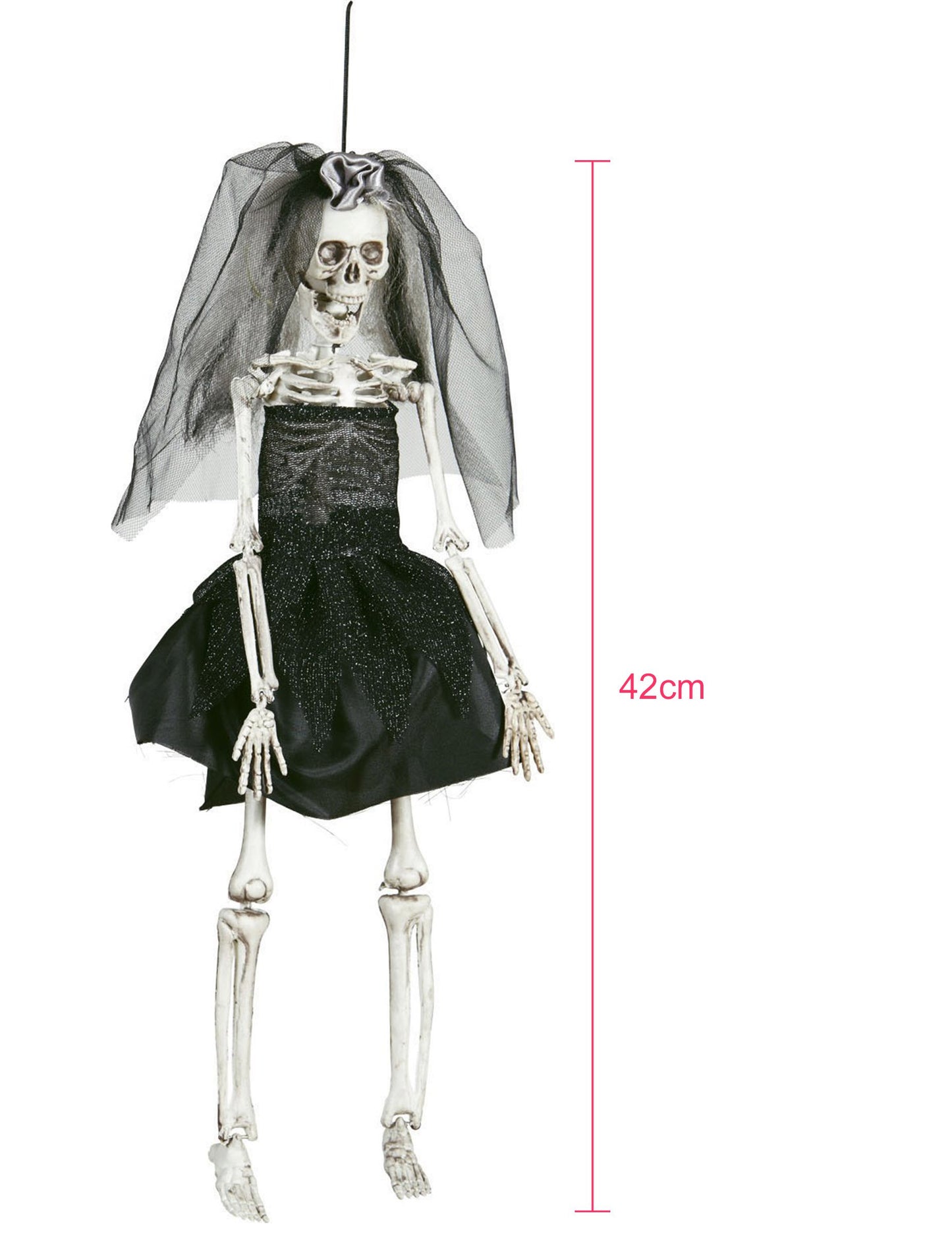 Fekete házas dekoráció 42 cm Halloween