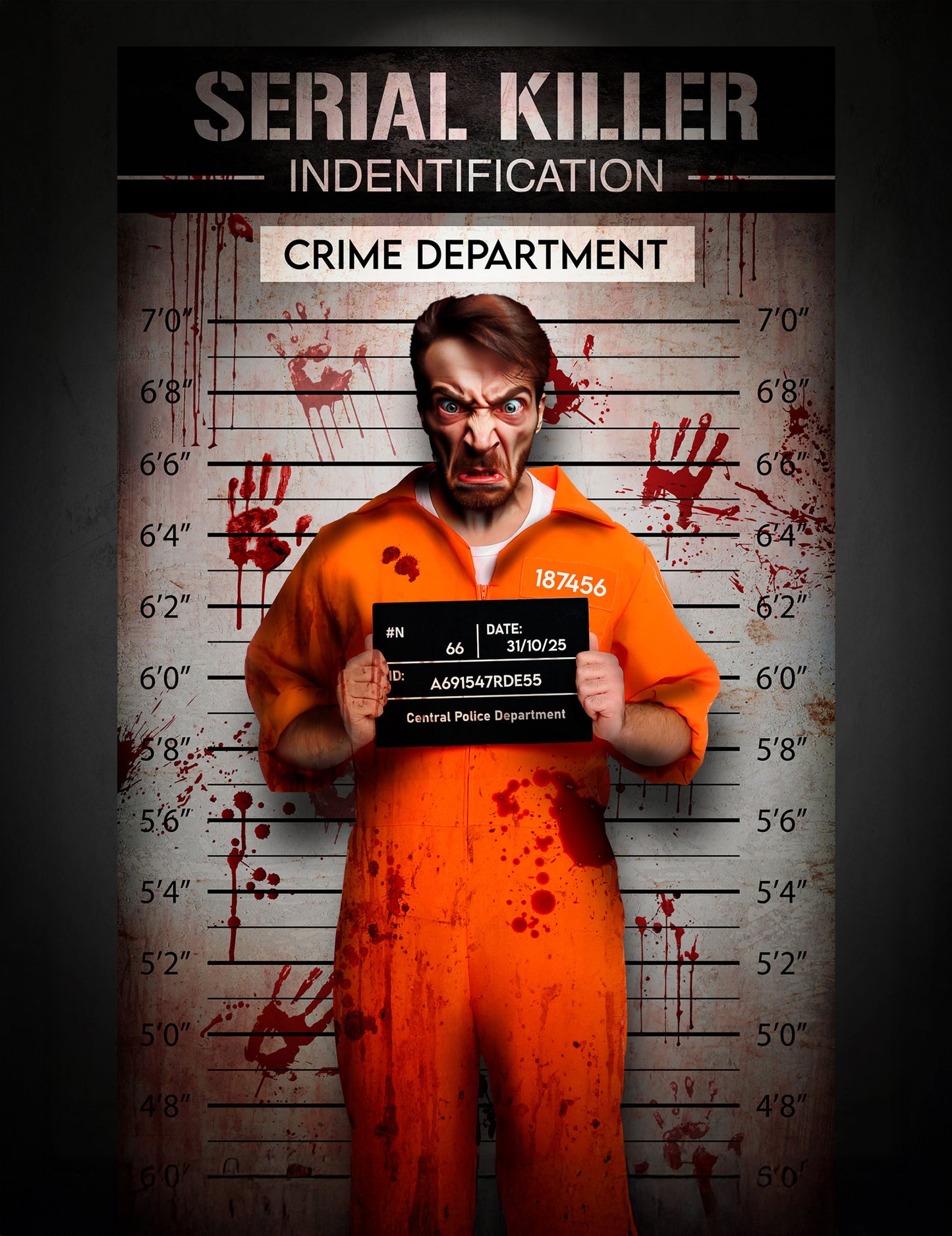 Rendőrségi azonosító fal textil dekoráció 1,20 x 2 m