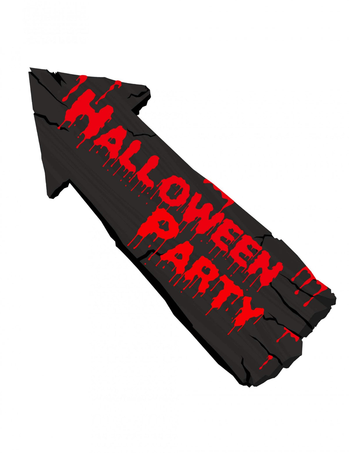 Fali dekoráció halloween Party fekete és piros véres nyíl