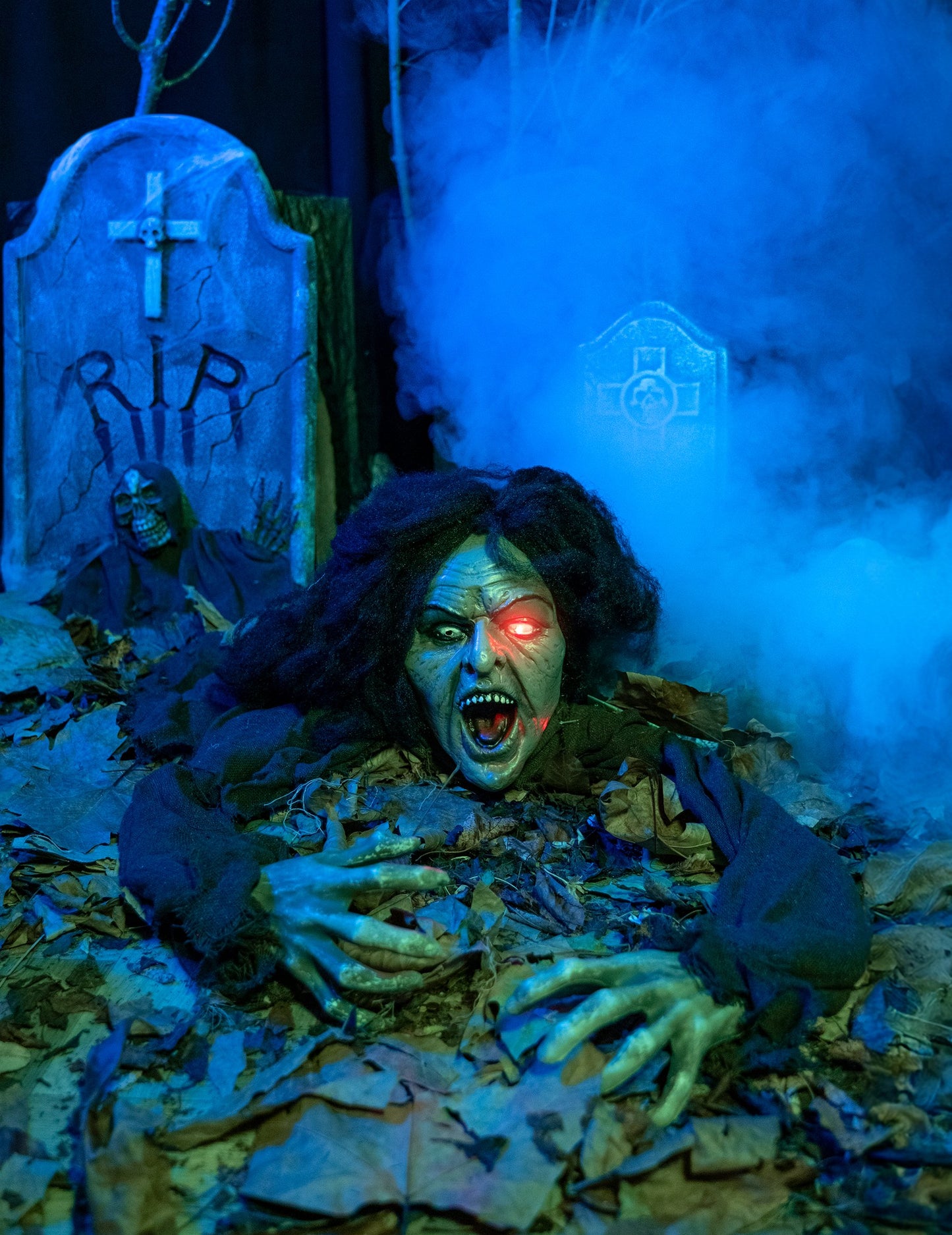 Hang és élénk boszorkány dekoráció 90 cm -es Halloween