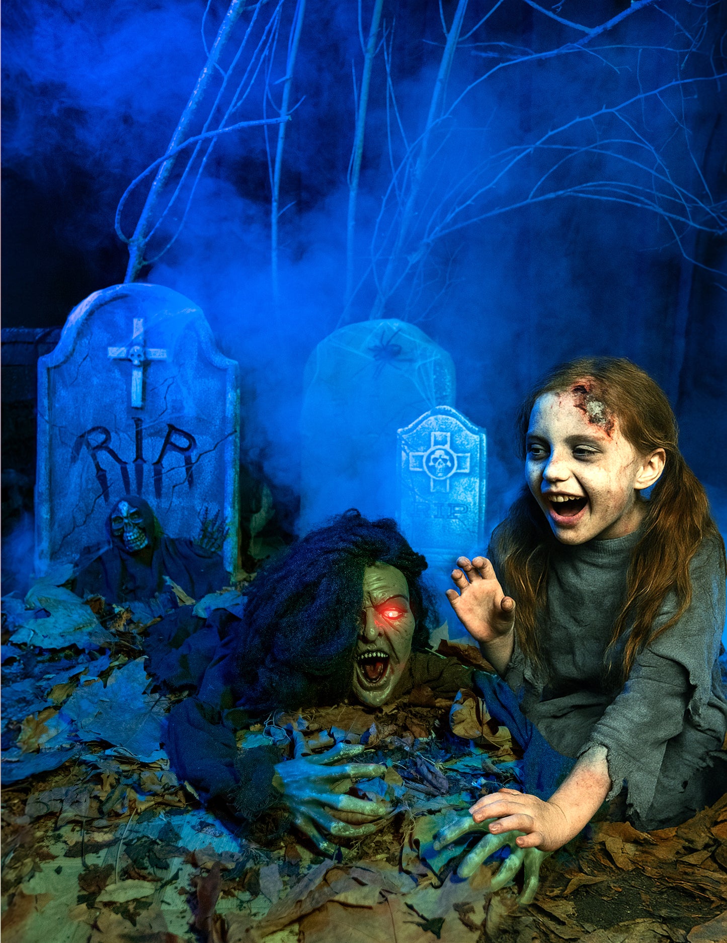 Hang és élénk boszorkány dekoráció 90 cm -es Halloween