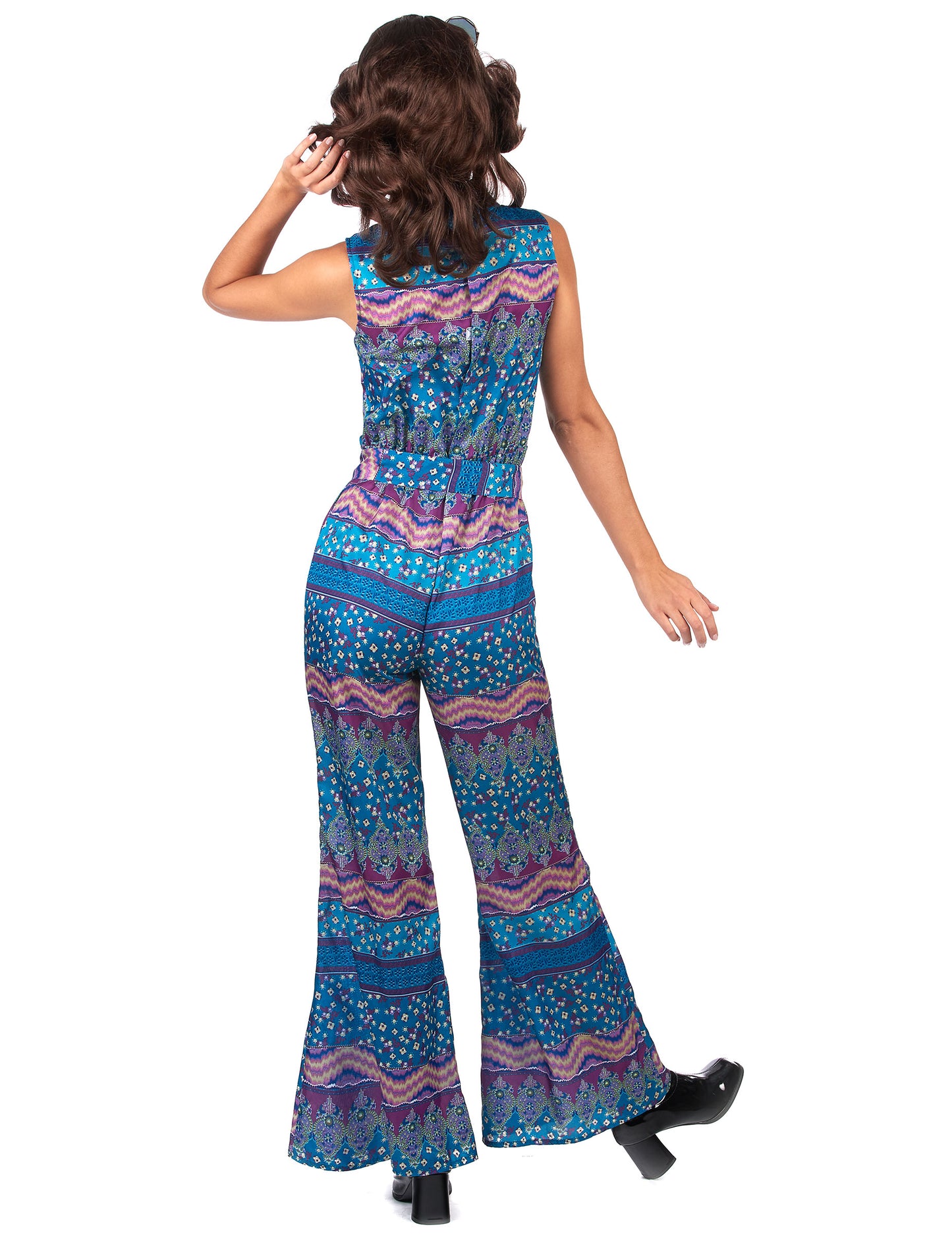 A 70 -es évek álruhája kék nő