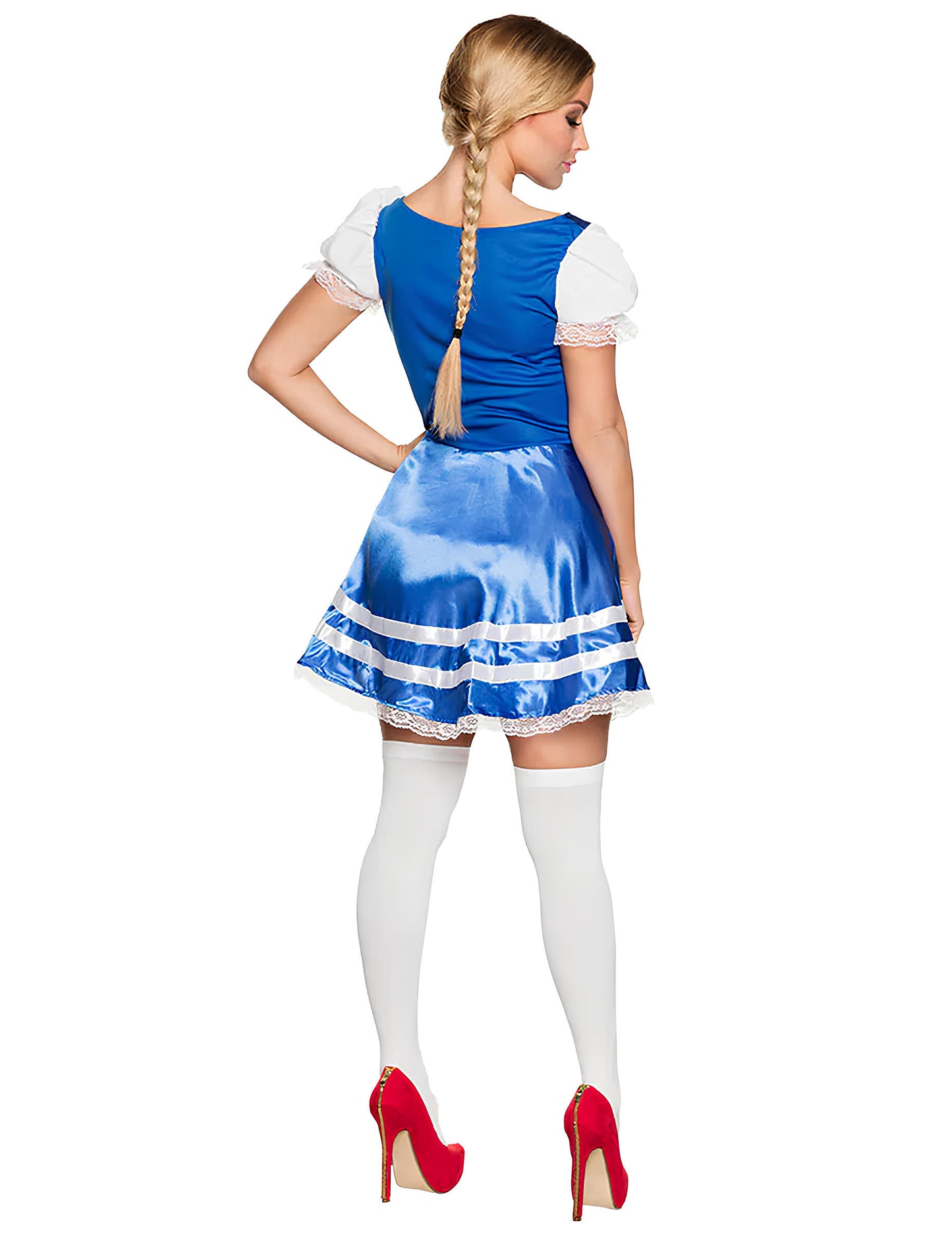 Déguisement Bavaroise courte bleue femme