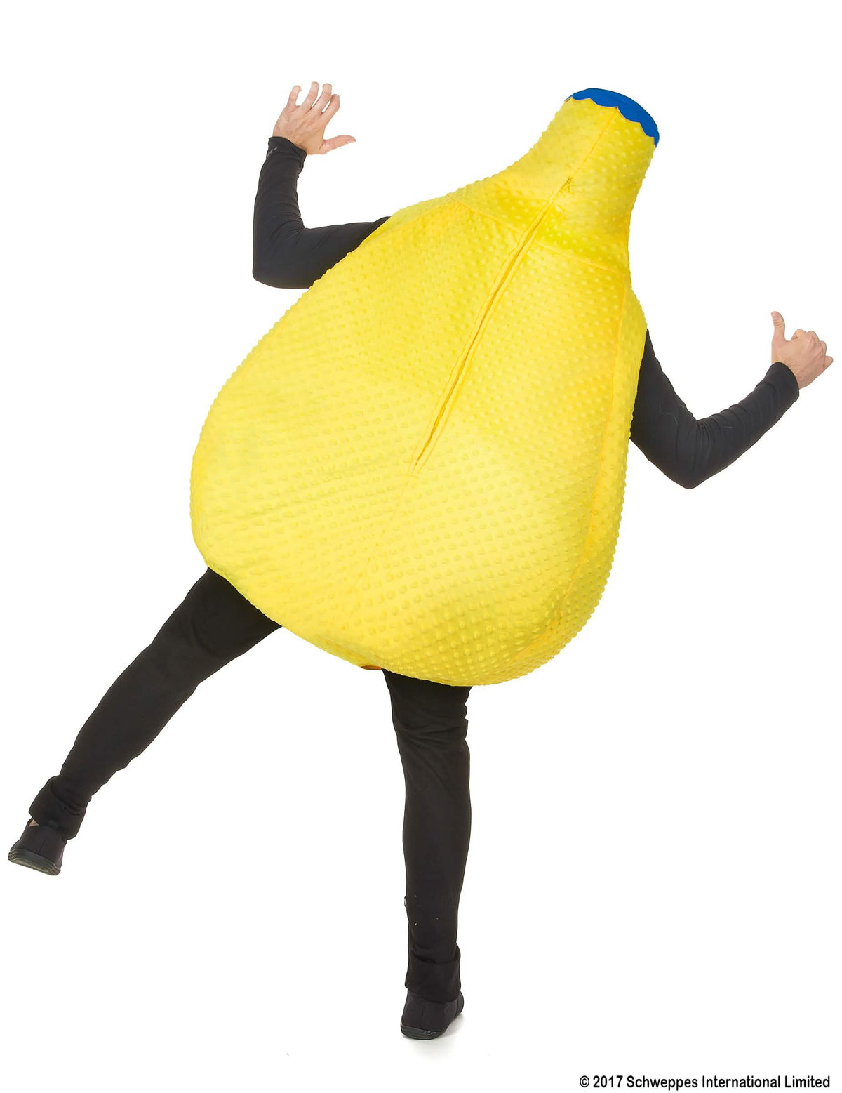 Hátulnézet az Orangina™ felnőtt jelmezről
