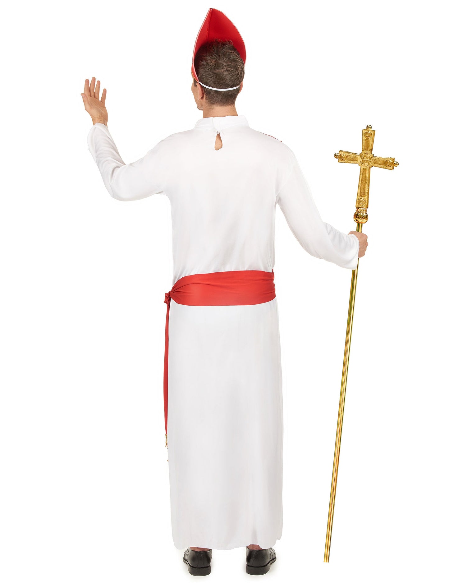 Vue de dos du déguisement cardinal pour homme