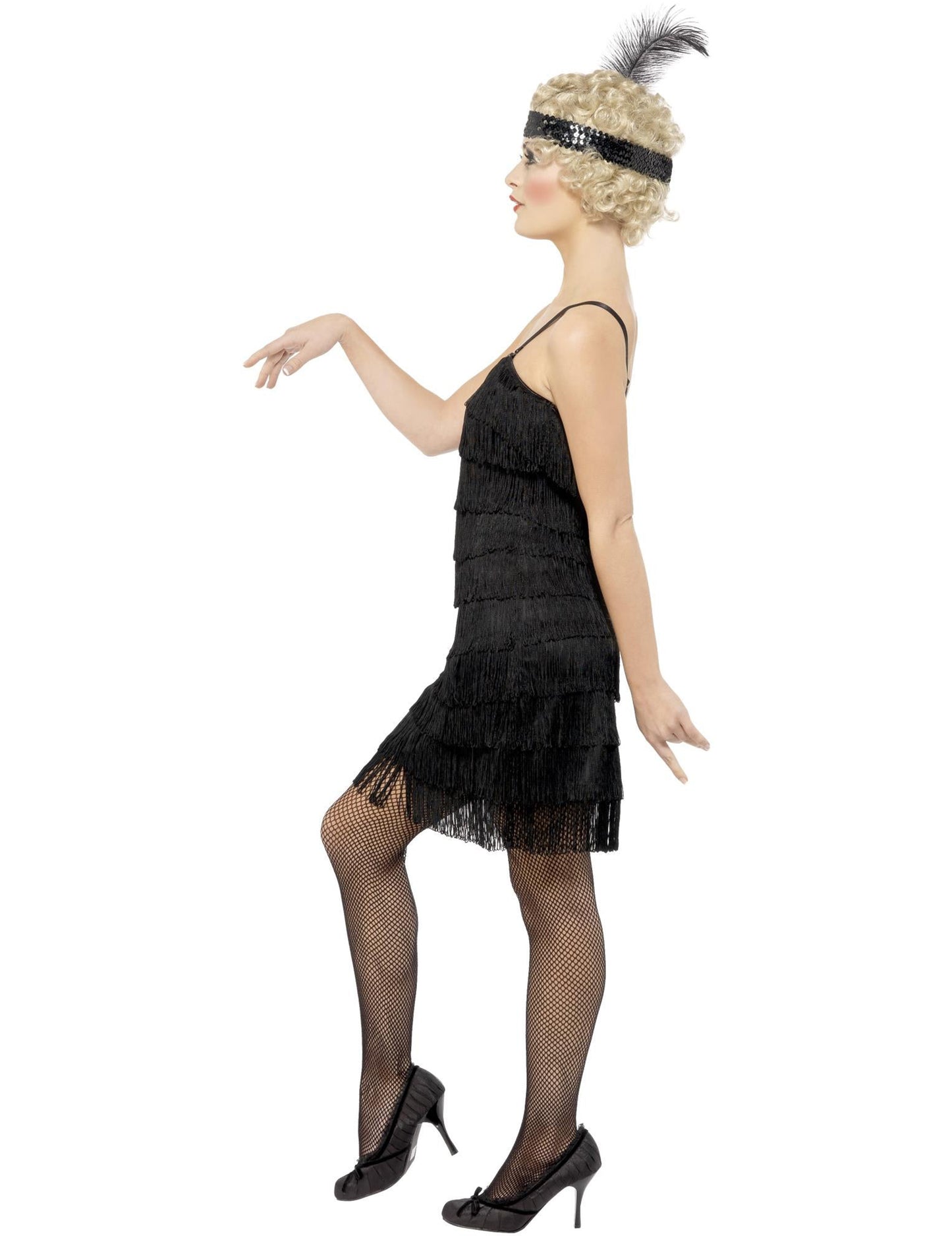 Charleston álruhával fekete rojtos nővel