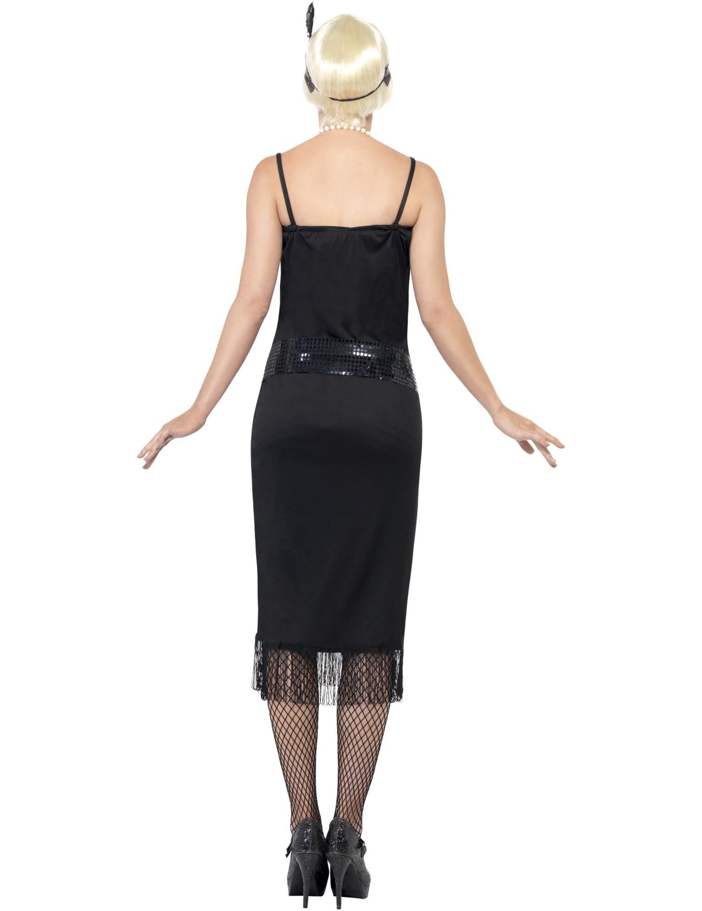 Elegáns női fekete charleston jelmez