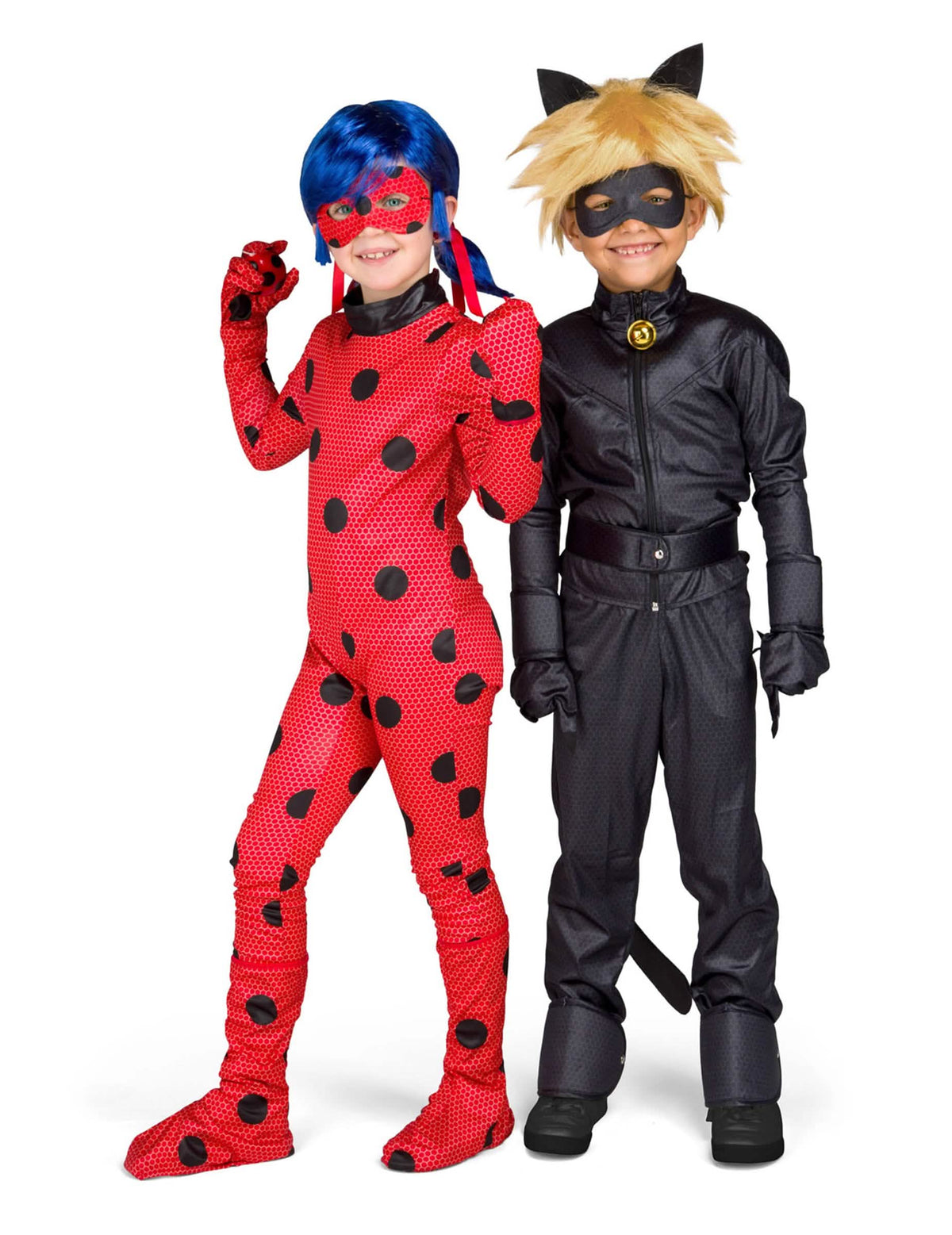 Ladybug teljes Chat Noir Miraculous™ jelmezzel való jelenetbe állítás