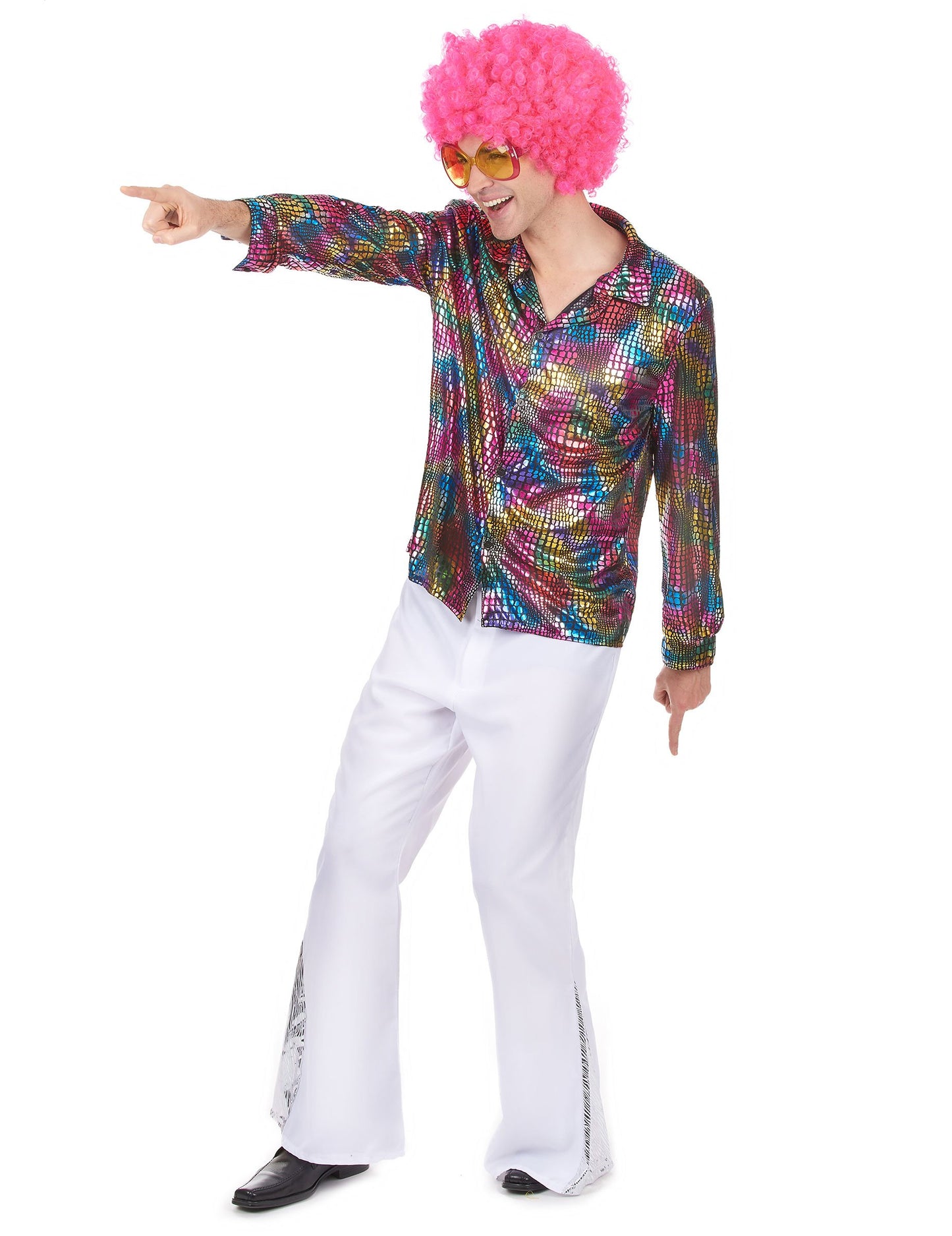 Többszínű férfi diszkó ing