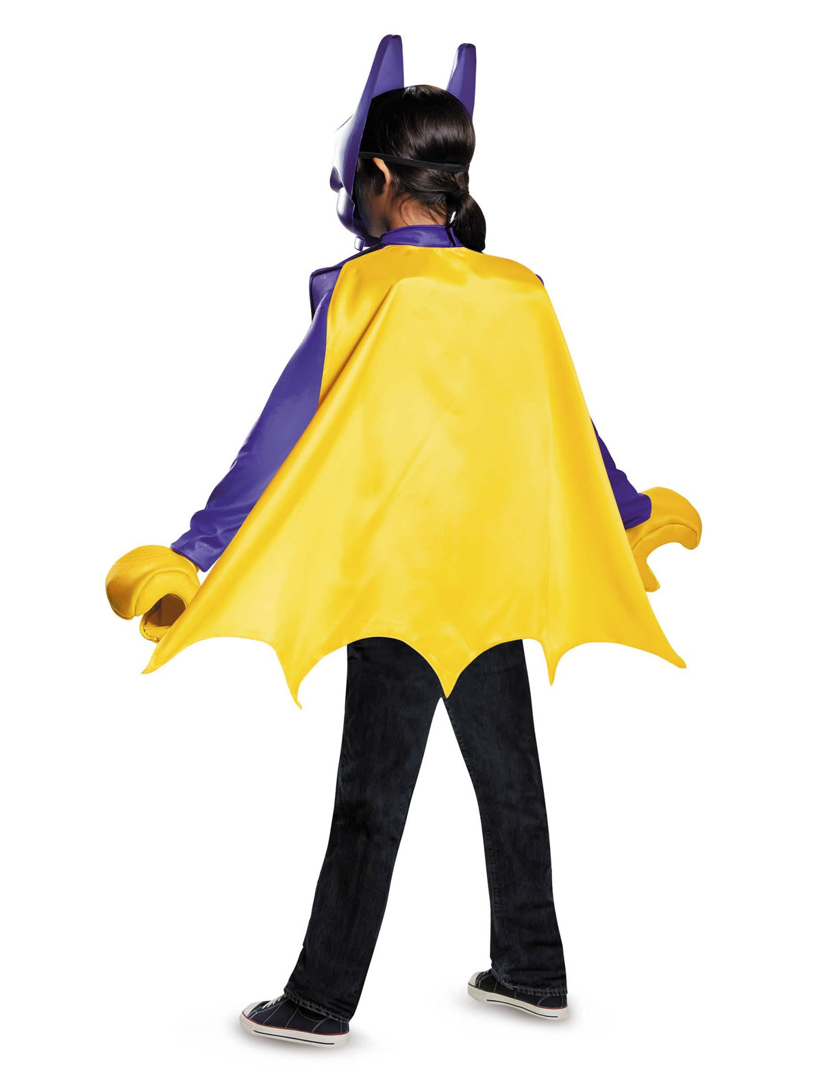 Hátulnézet a klasszikus Batgirl LEGO Movie gyermek jelmezről