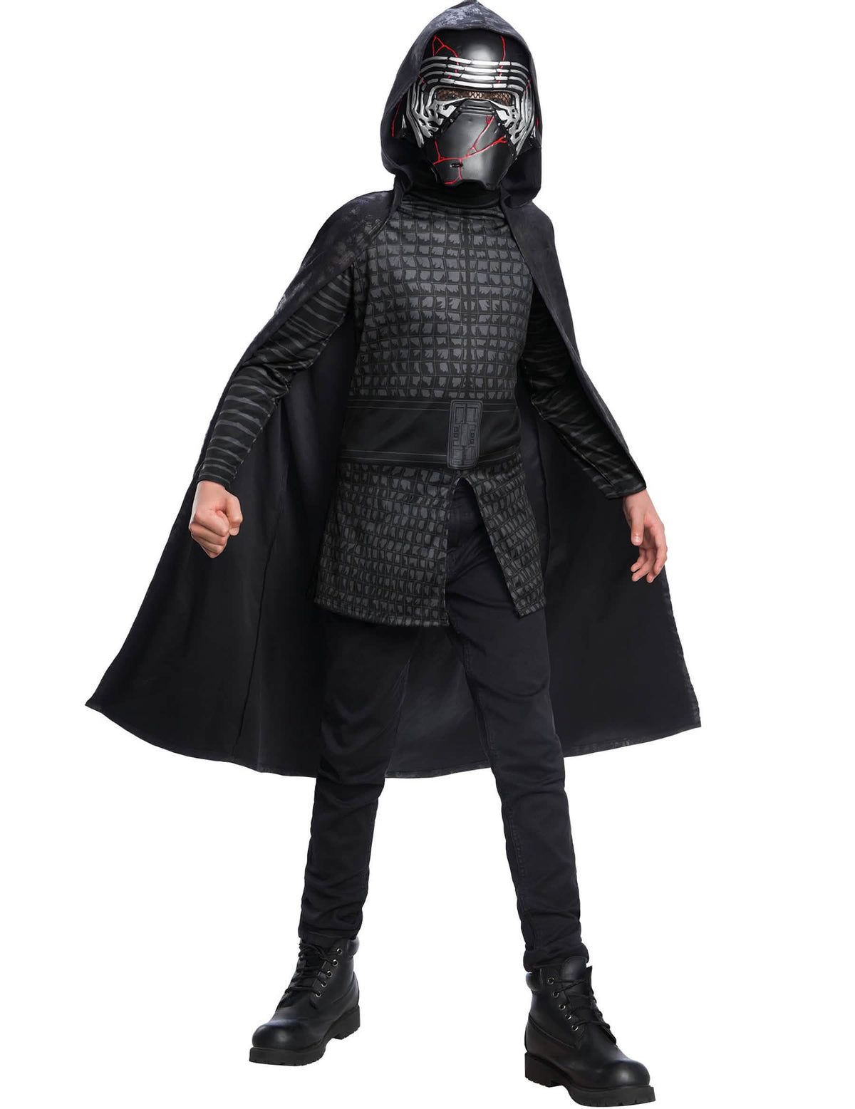 Klasszikus Kylo Ren Star Wars IX gyermek fekete jelmez maszkkal és köpennyel