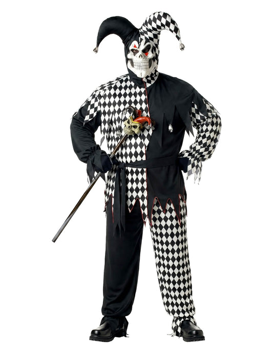 Halloween fekete ember bohóc álruhája